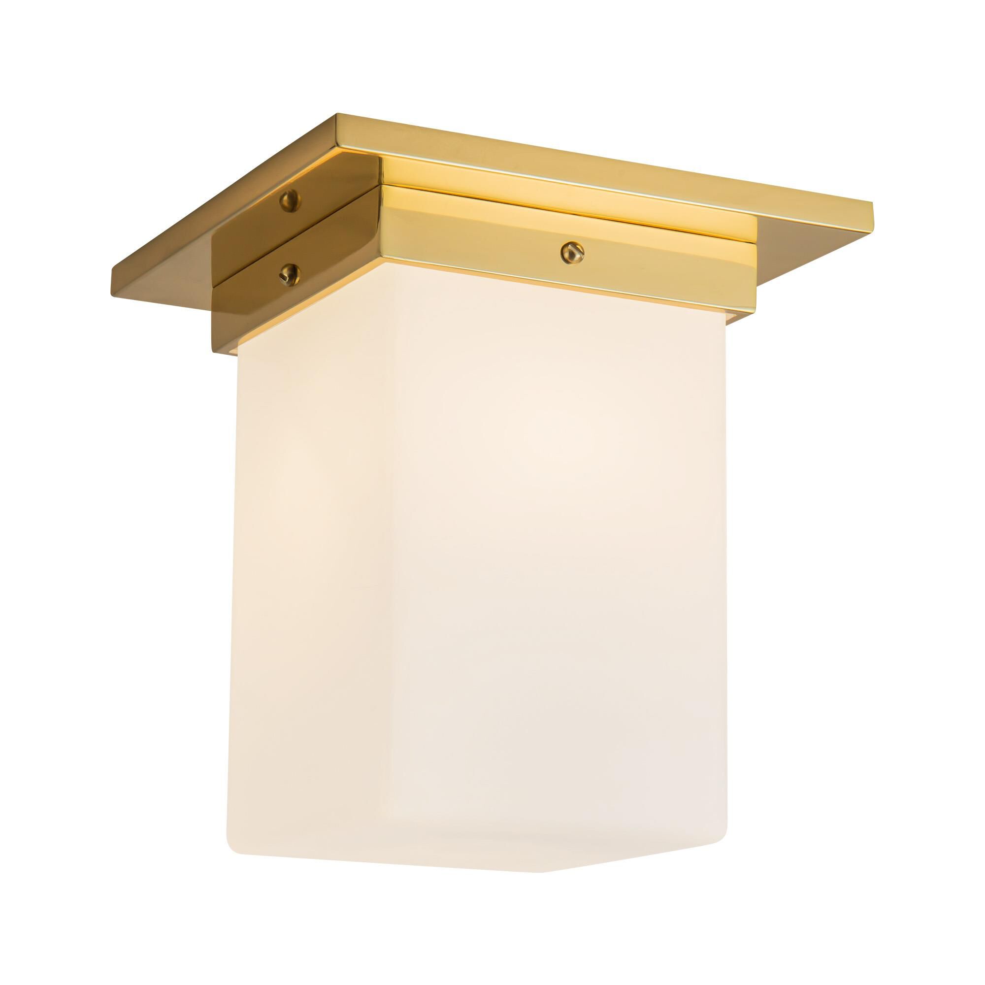 Shown in Patina Brass finish and Matte Opal glass
