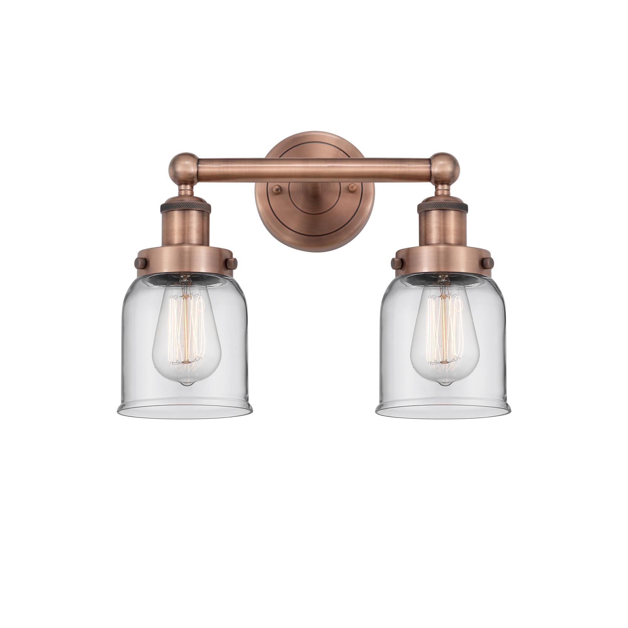 Shown in Antique Copper finish and Clear glass