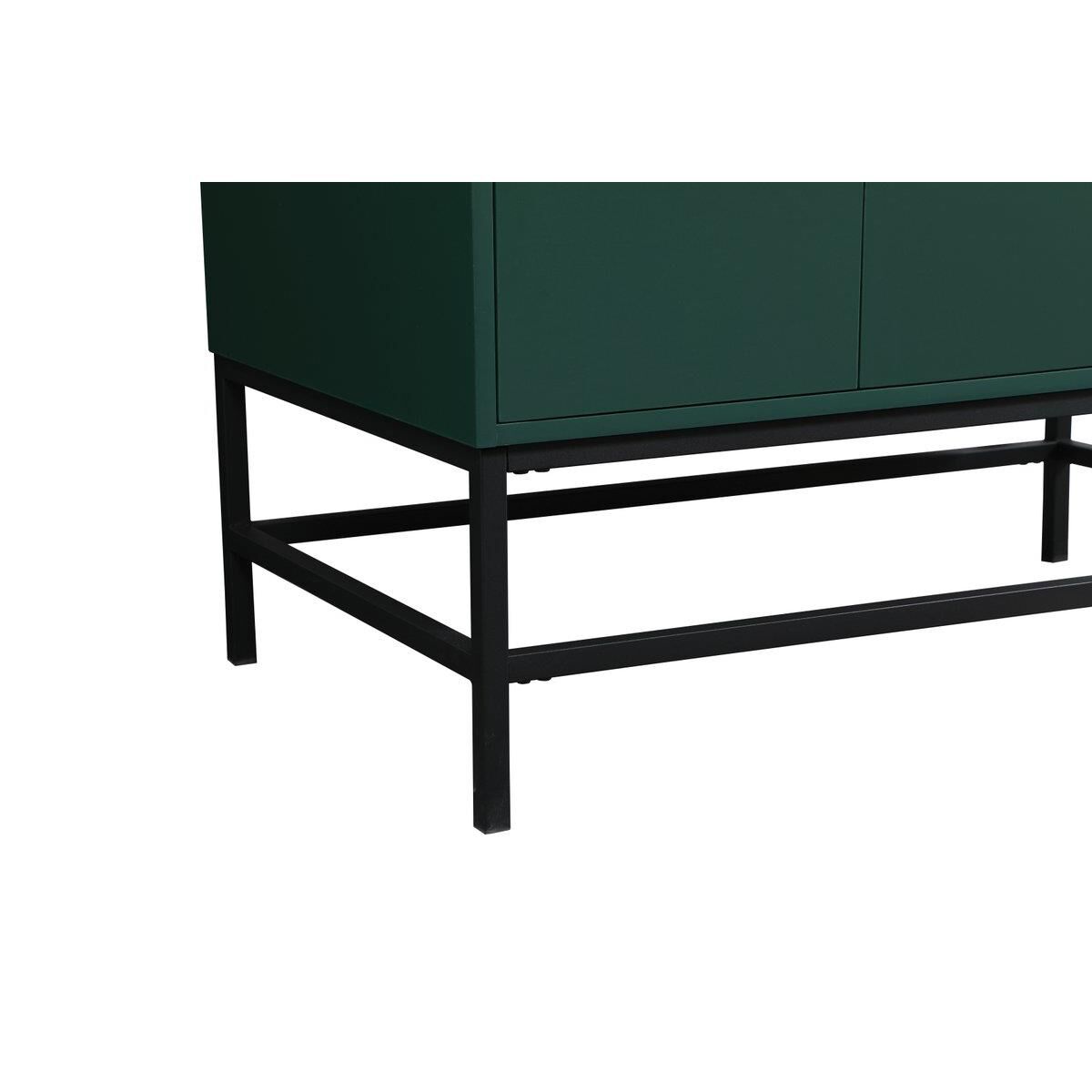 Shown in Green finish and Without Backsplash accent