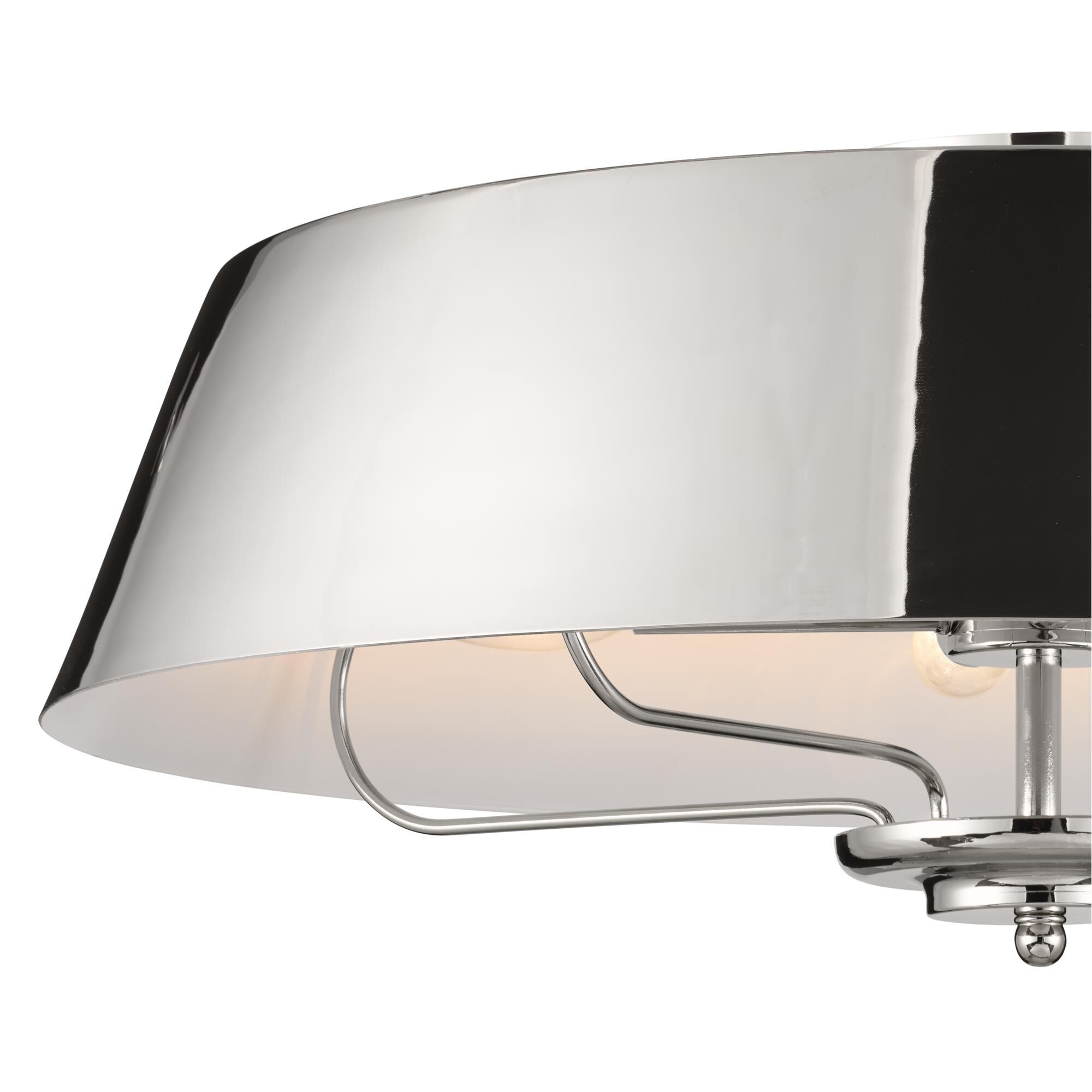 Shown in Polished Nickel finish and Metal shade