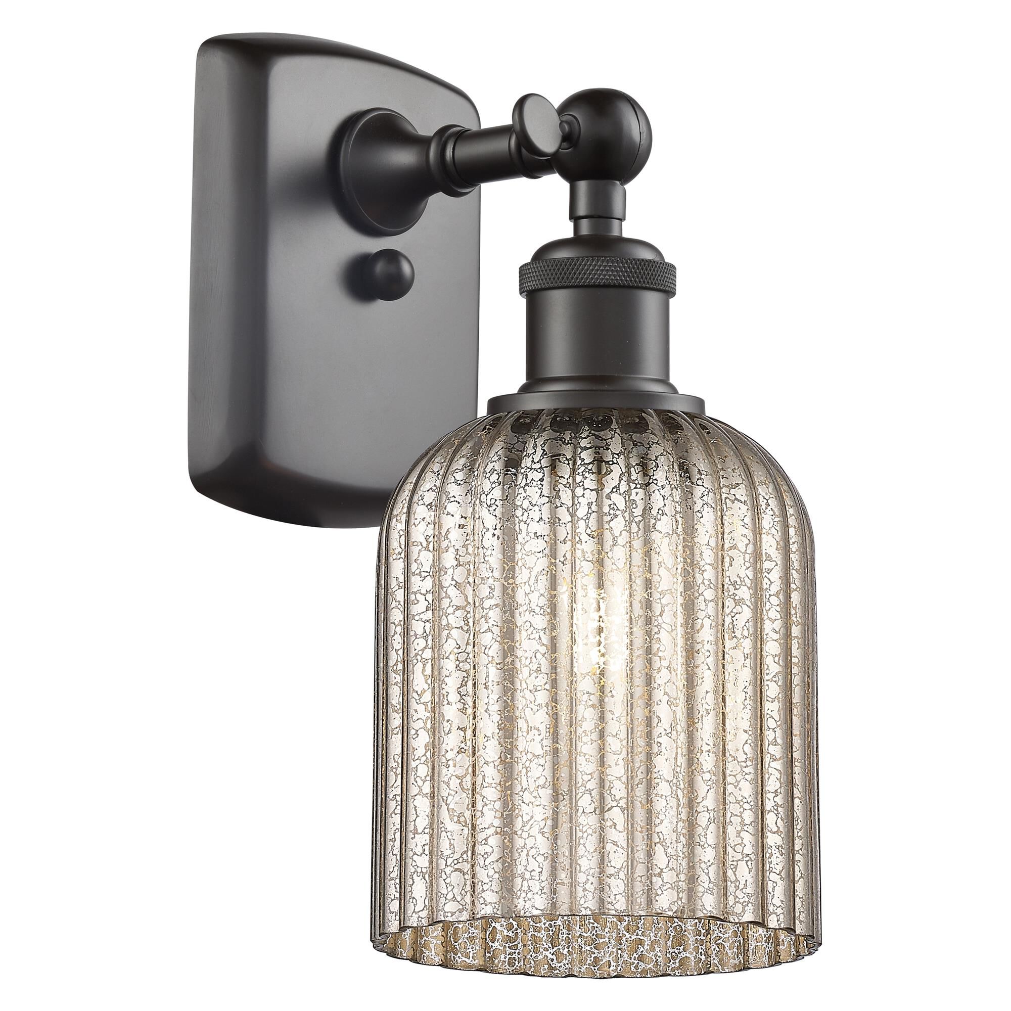 Shown in Oil Rubbed Bronze finish and Mercury shade