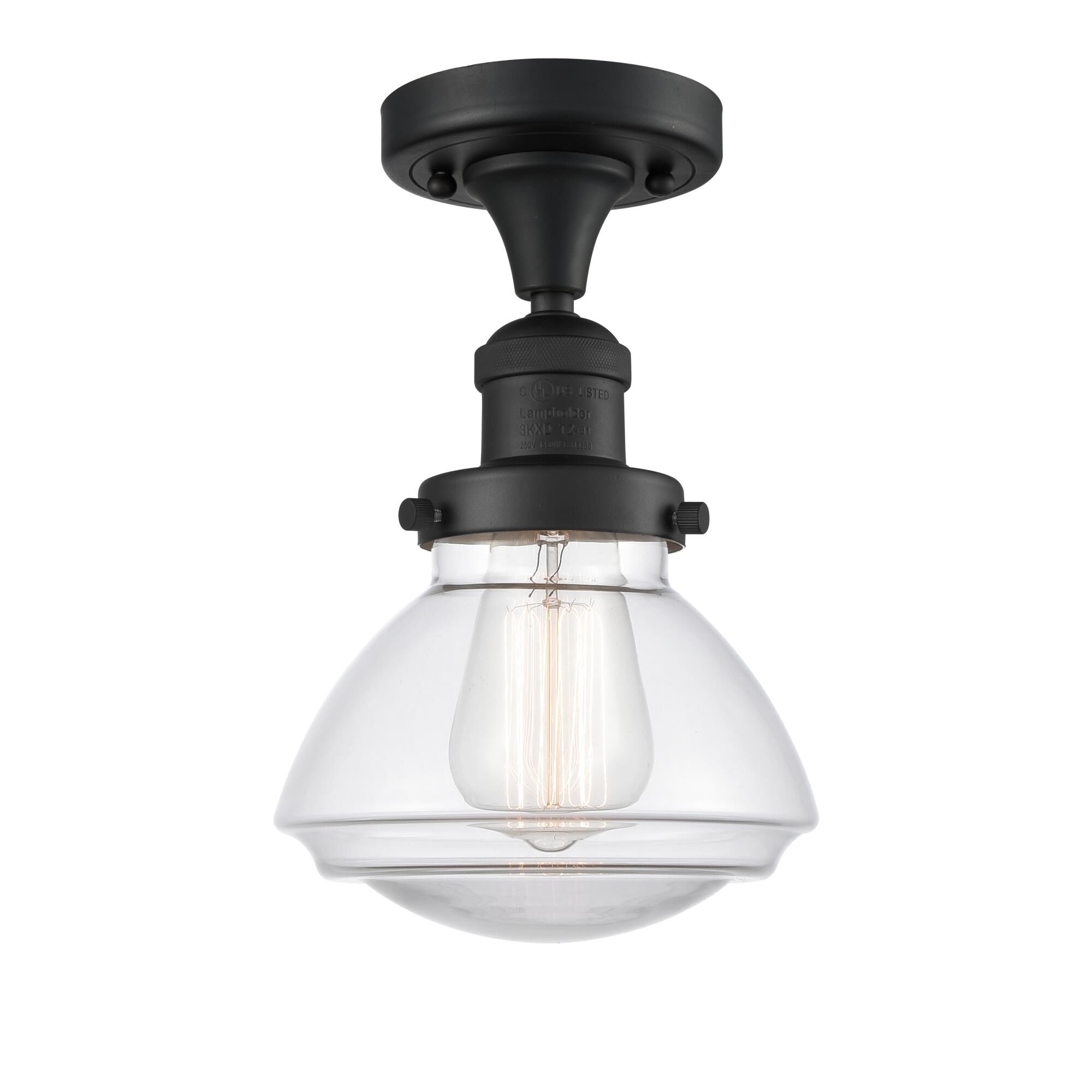 Bruno Marashlian Olean 6 Inch 1 Light Semi Flush Mount by Innovations Lighting
