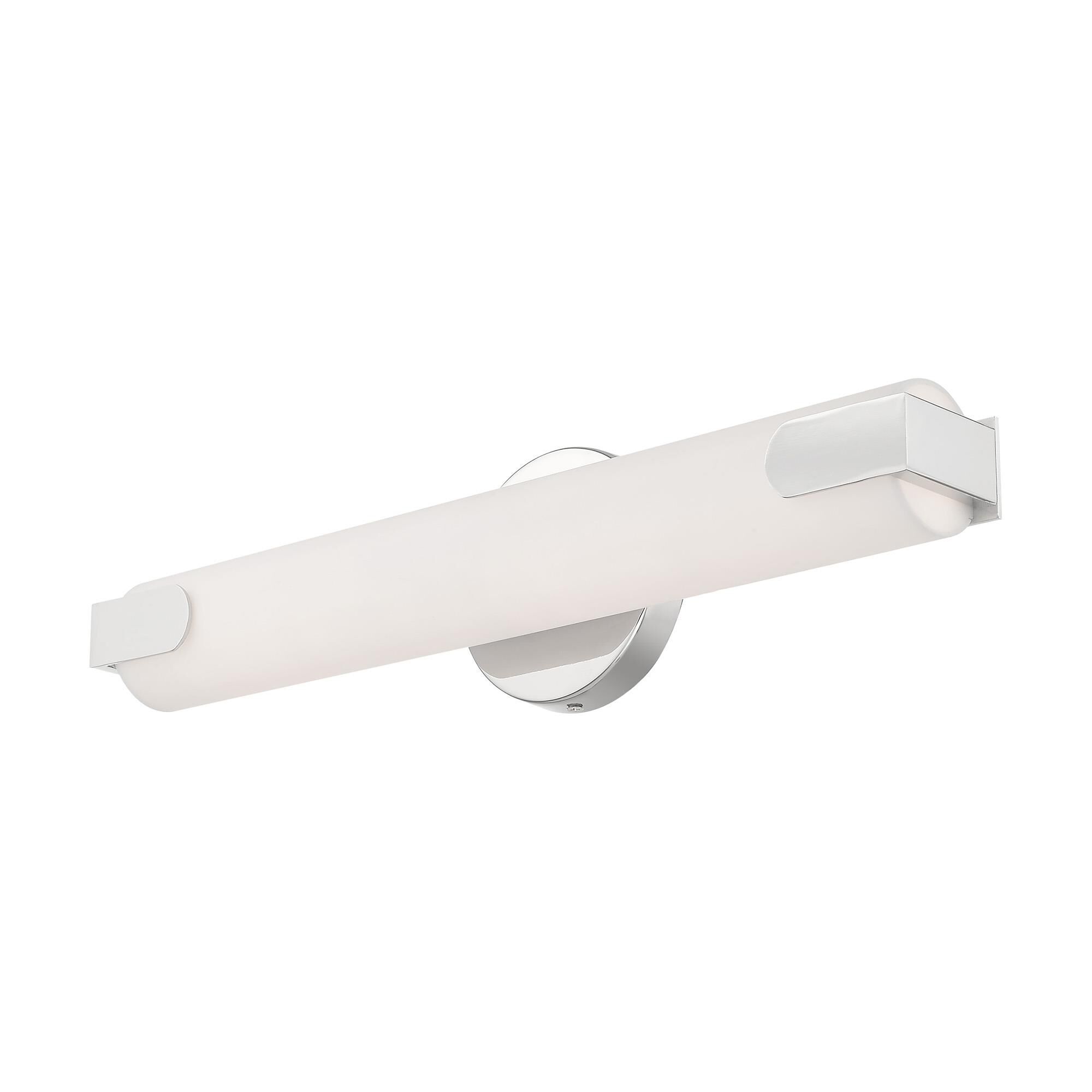 Shown in Polished Chrome finish and Satin White Acrylic shade