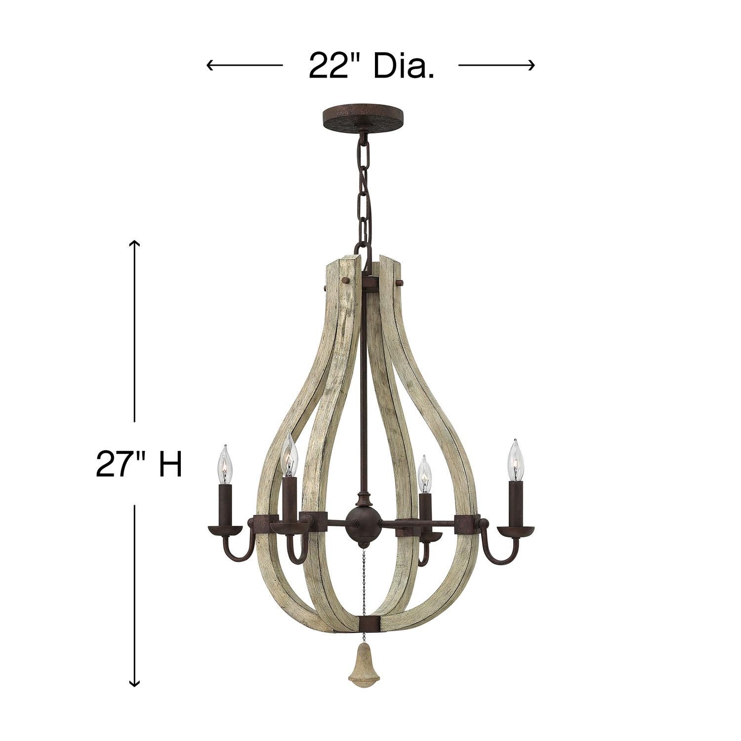 Shown in Iron Rust finish and Wood accent