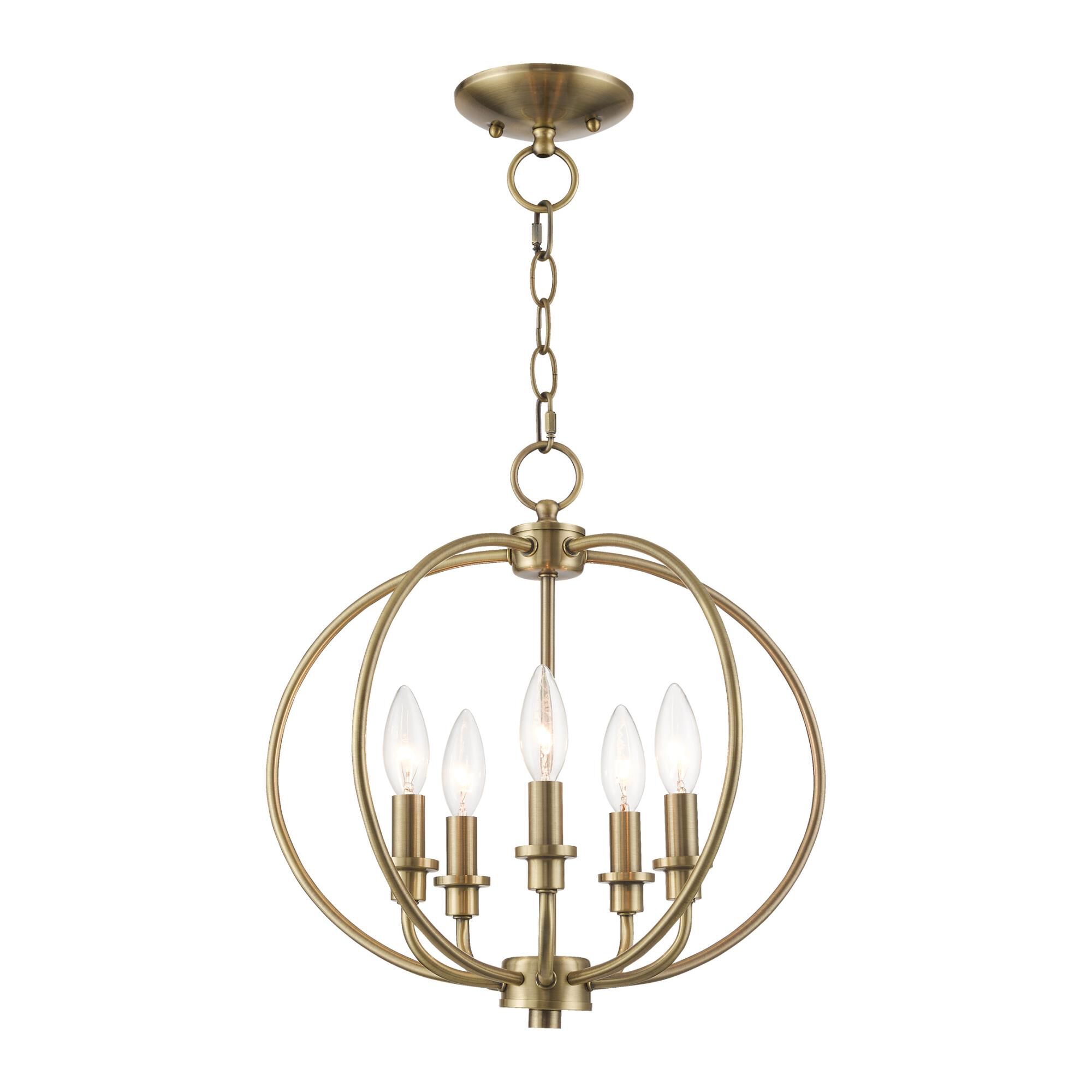 Milania 16 Inch 5 Light Mini Chandelier by Livex Lighting