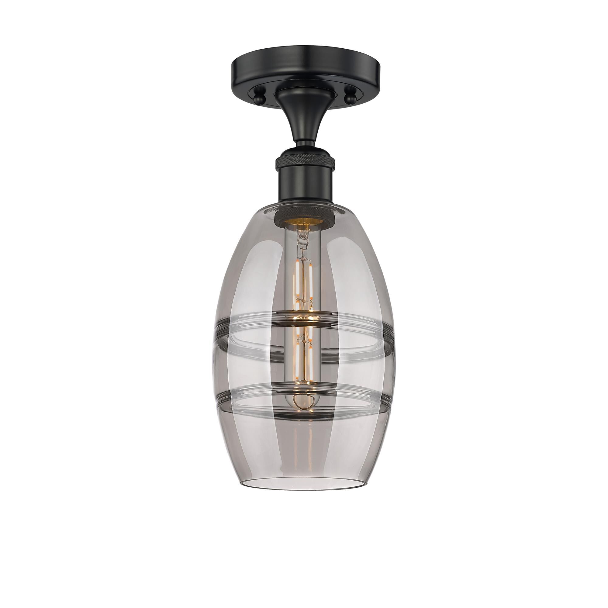 Shown in Matte Black finish and Light Smoke glass