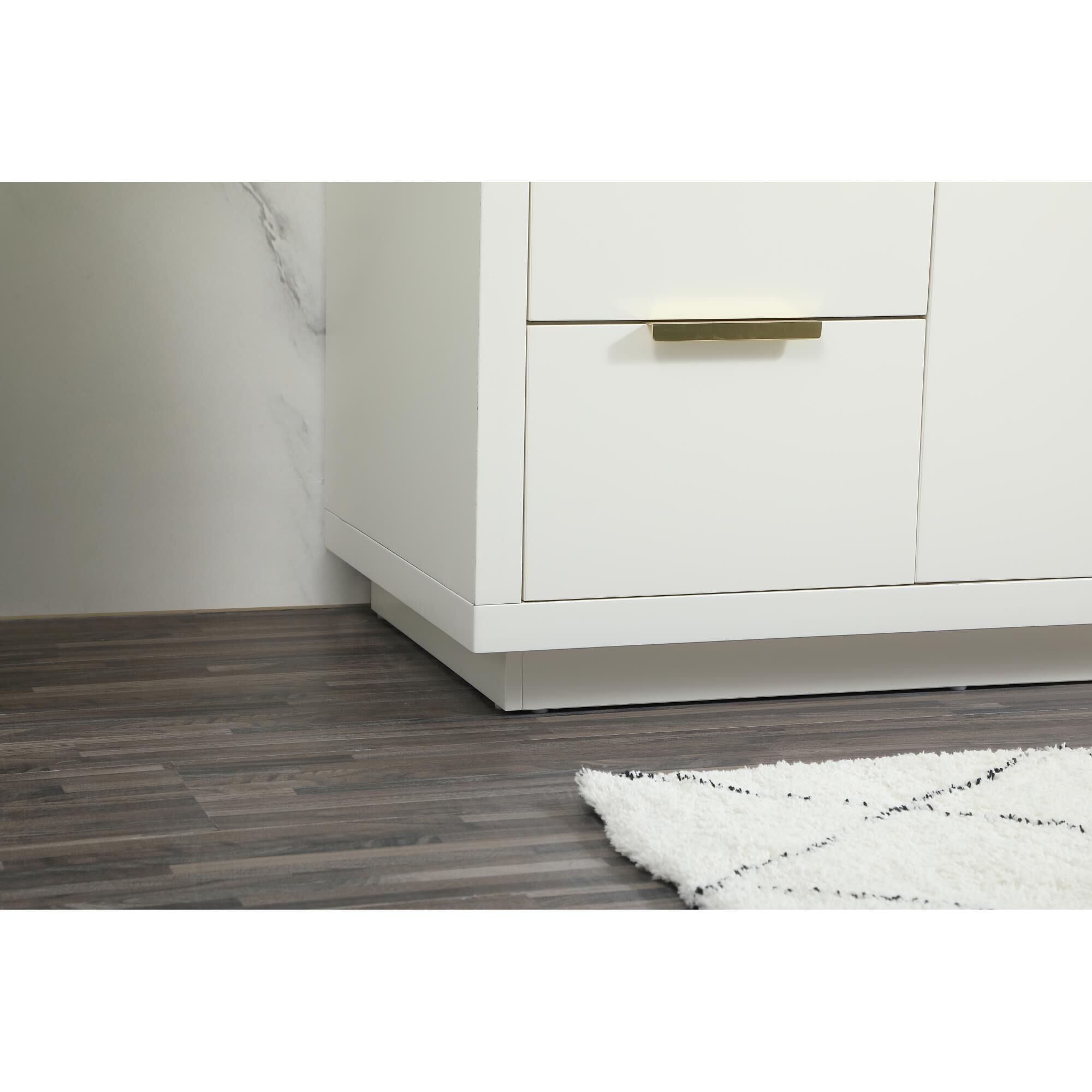 Shown in White finish