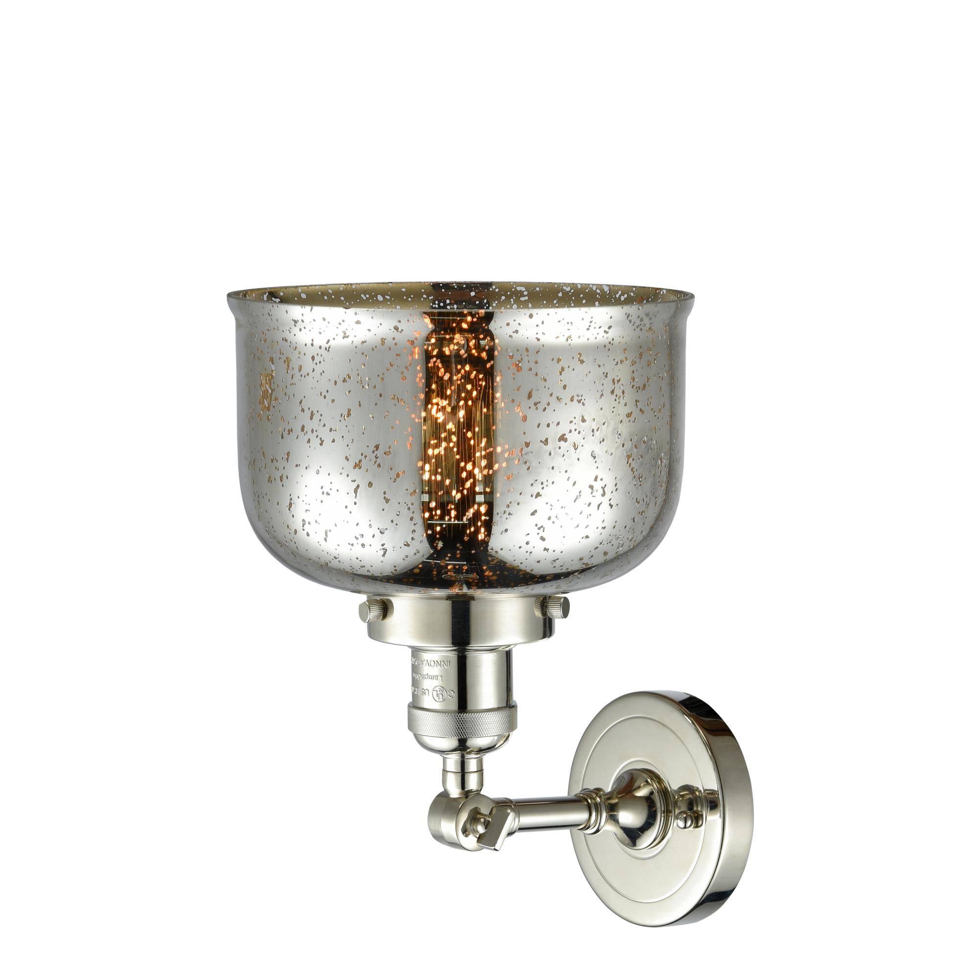 Shown in Polished Nickel finish and Silver Mercury glass