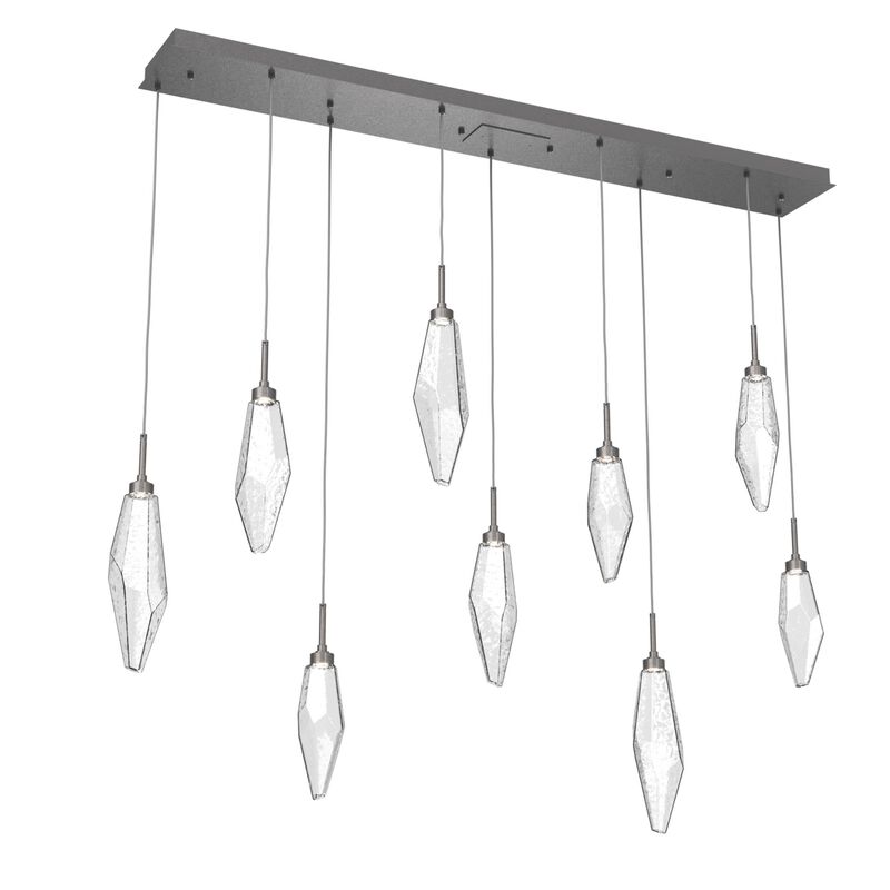 Rock Crystal Linear Suspension Light by Hammerton Studio