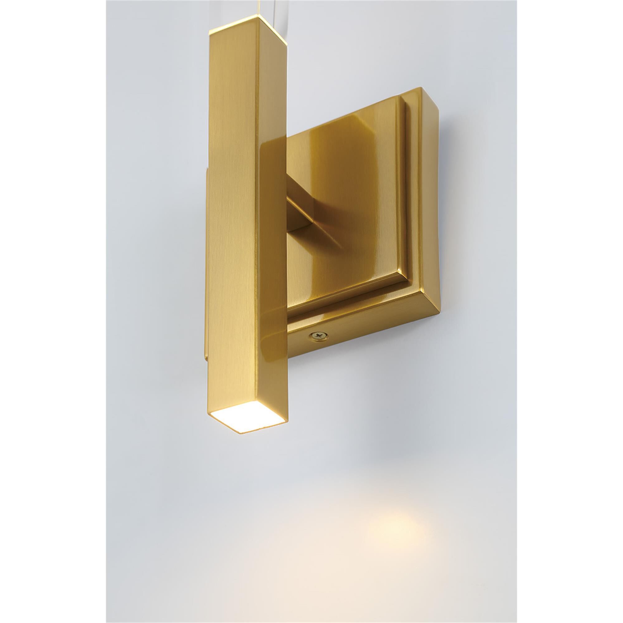 Shown in Brushed Gold finish and Clear Prism glass