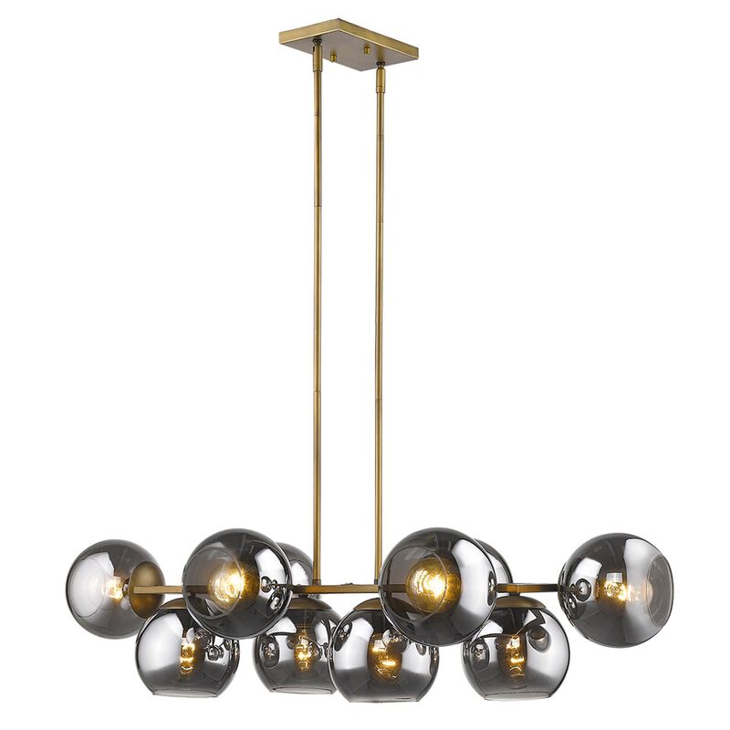 Lunette 43 Inch 10 Light Linear Suspension Light by Trend Lighting