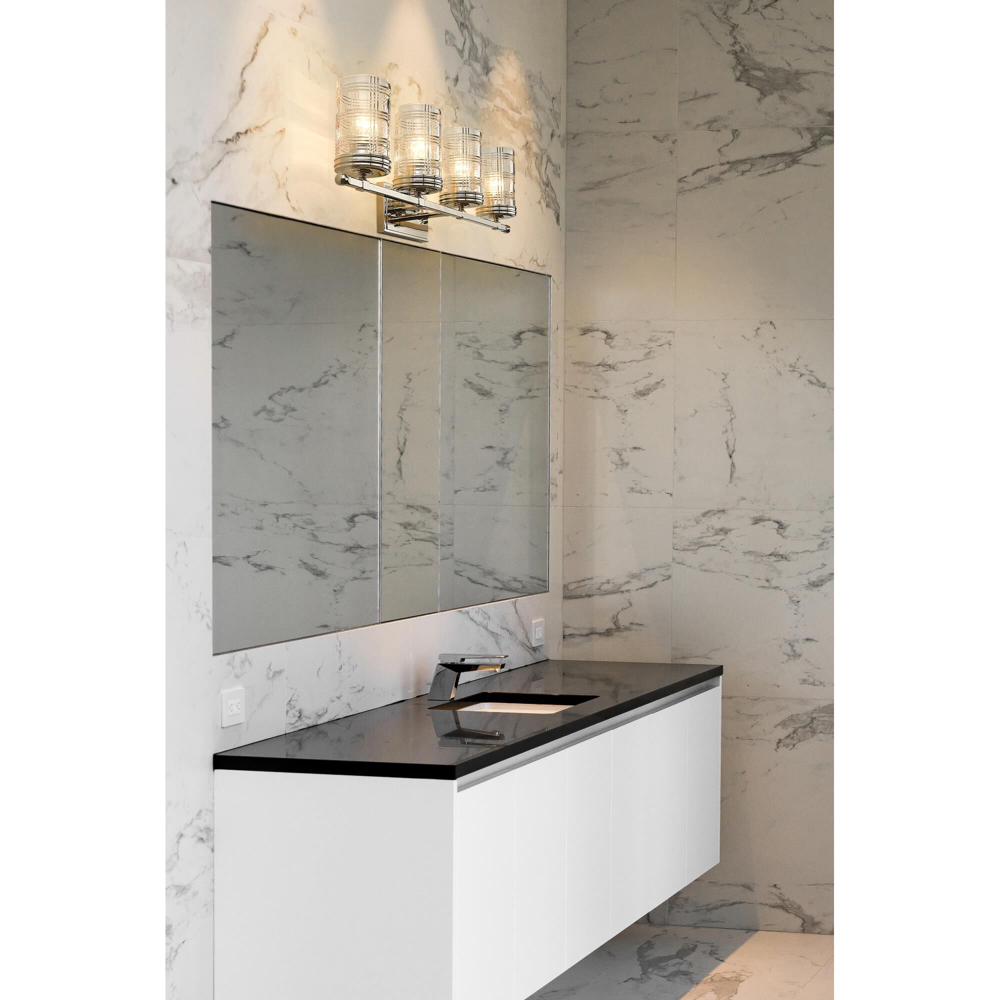 Shown in Polished Nickel finish and Clear glass and Clear shade