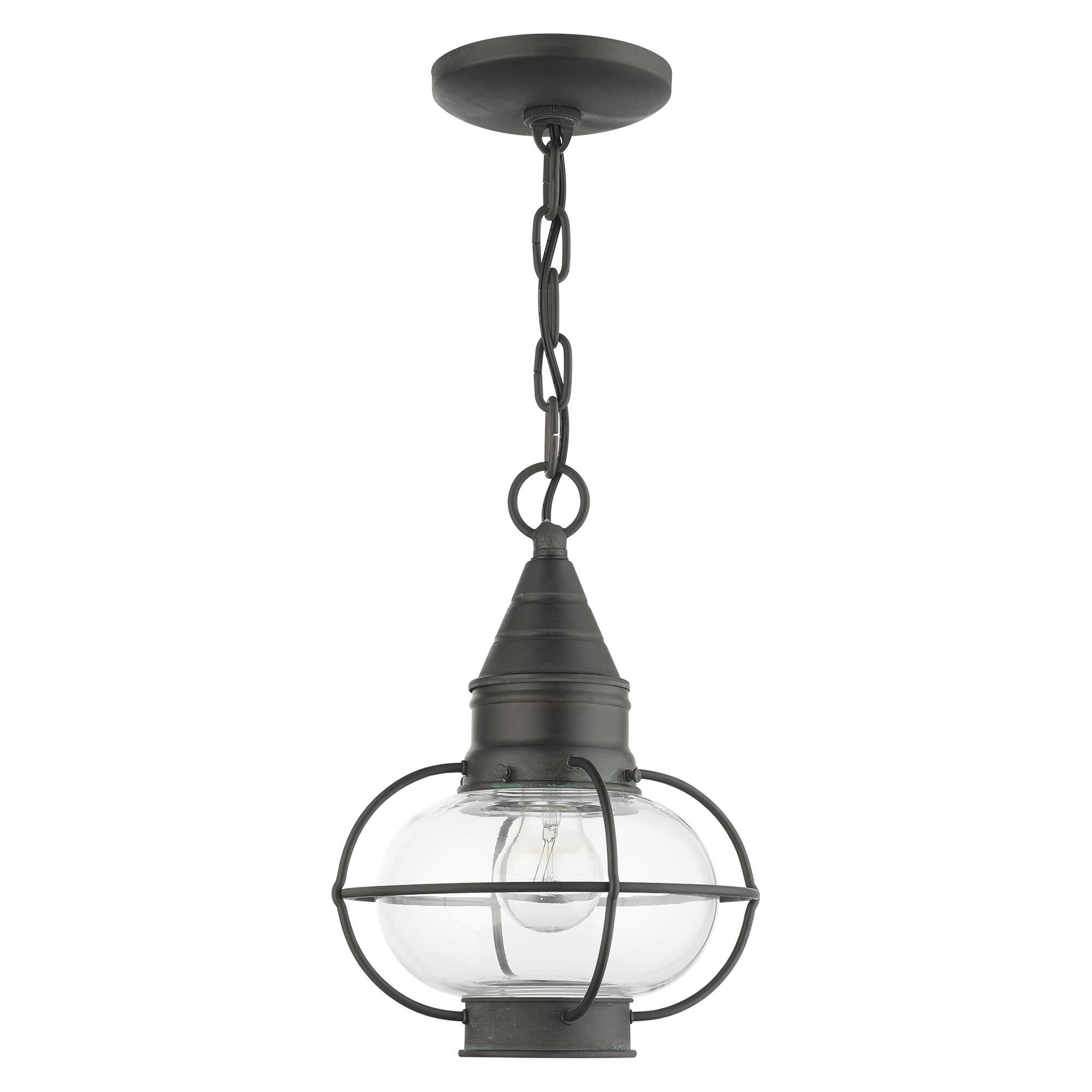 Livex Lighting Newburyport 11 Inch Tall Outdoor Hanging Lantern