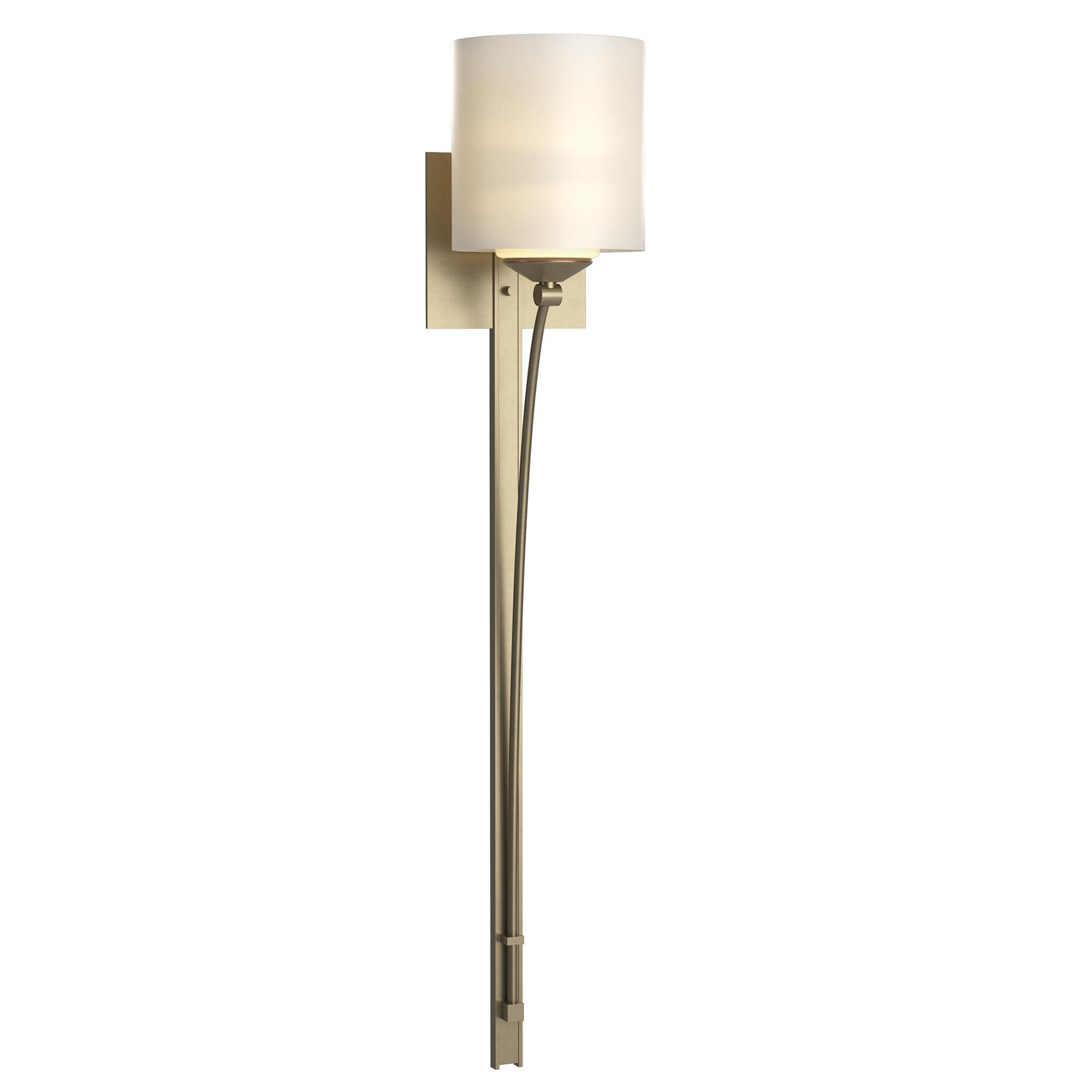 Shown in Soft Gold finish and Opal  glass