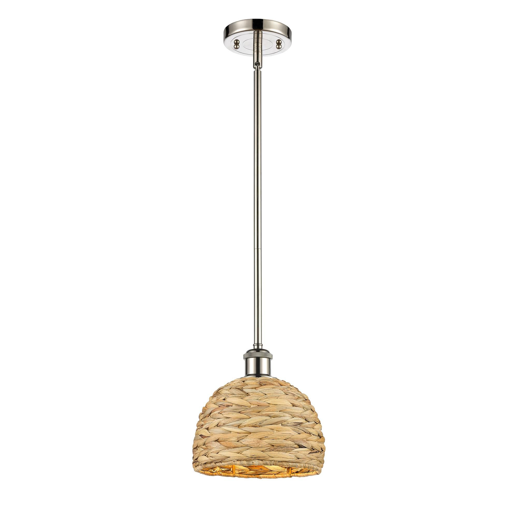 Shown in Polished Nickel finish and Natural shade