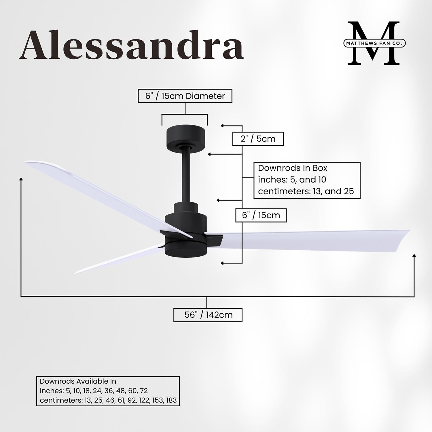 Alessandra 56 Inch Ceiling Fan by Matthews Fan Company
