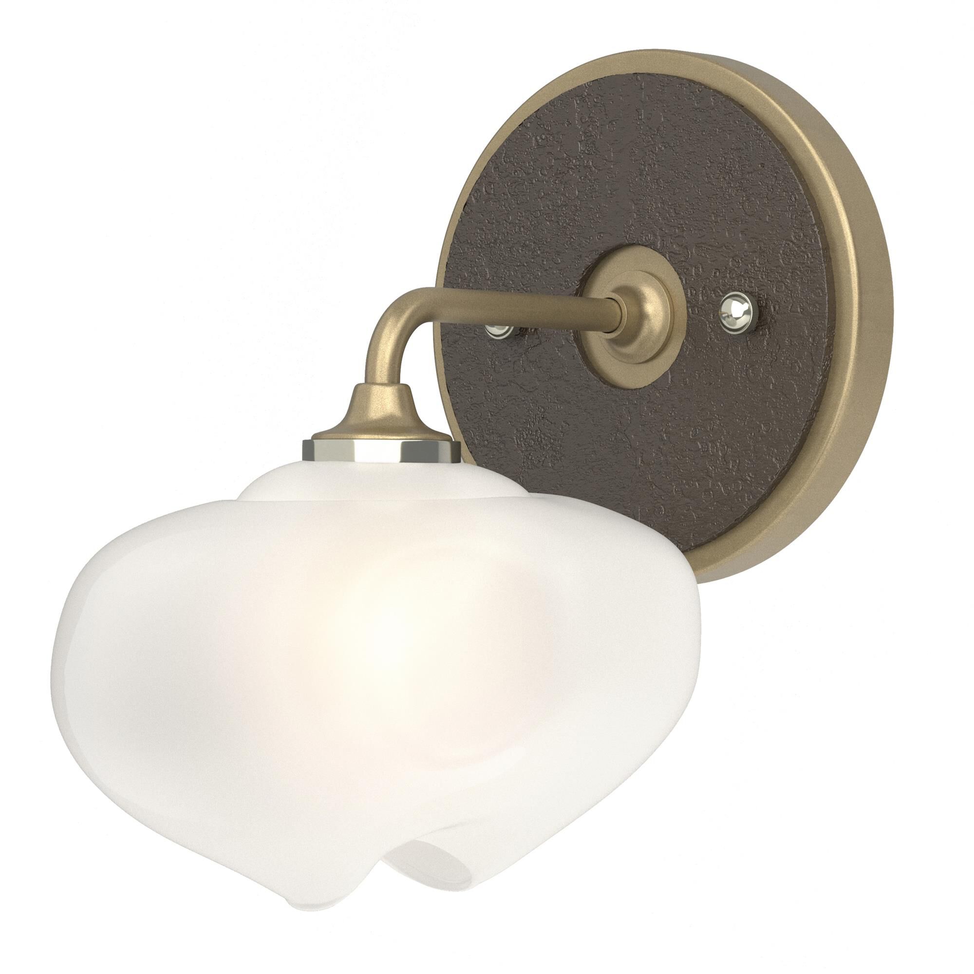 Shown in Soft Gold finish and Frosted glass and Oil Rubbed Bronze (14) accent