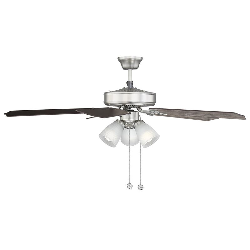 52 Inch Ceiling Fan with Light Kit by Meridian Lighting