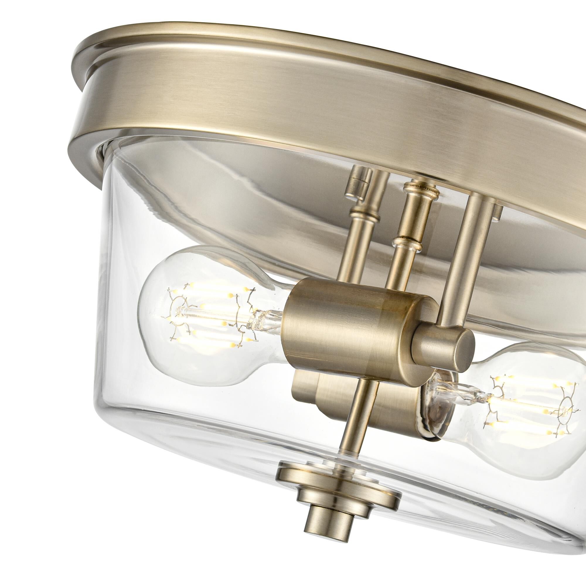 Shown in Modern Gold finish and Clear glass