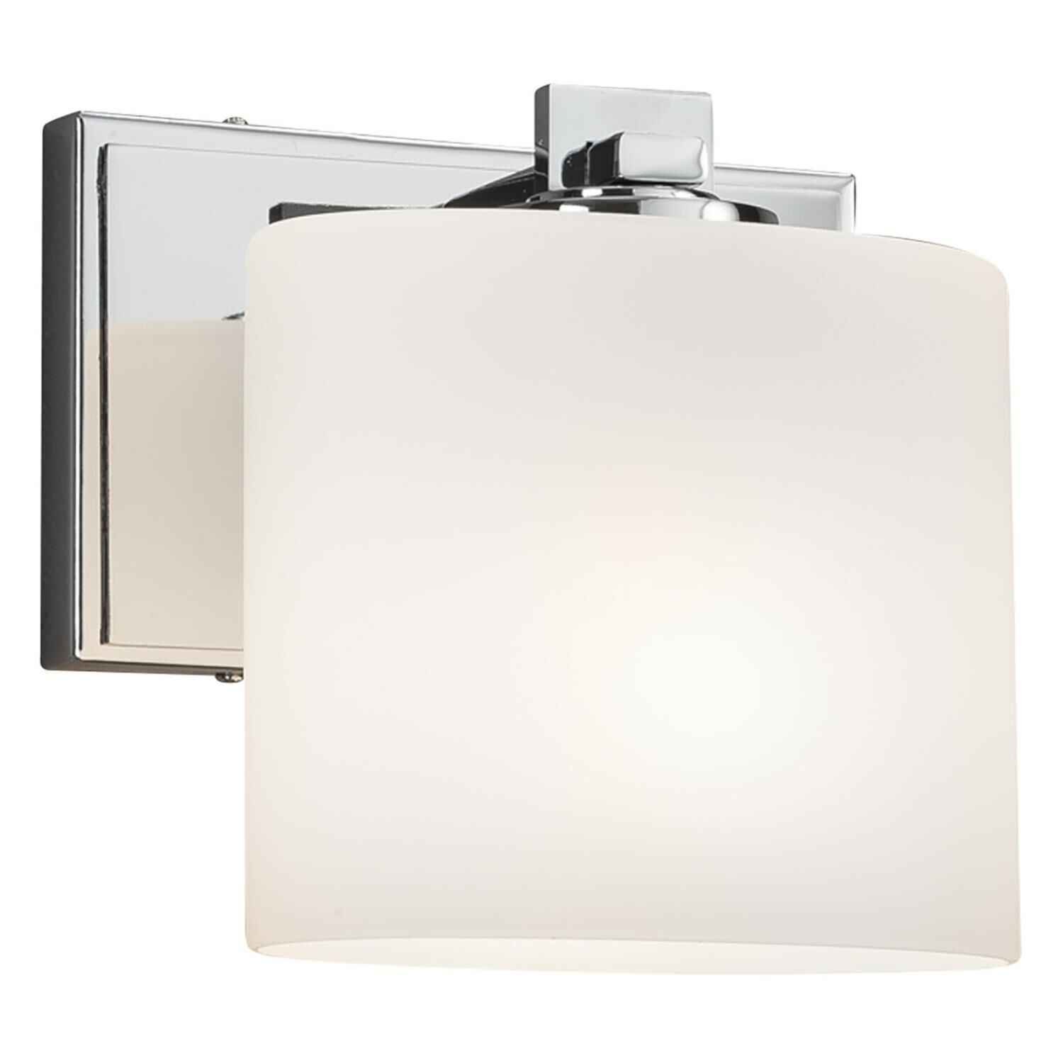Shown in Polished Chrome finish and Artisan glass and Opal shade and Oval accent