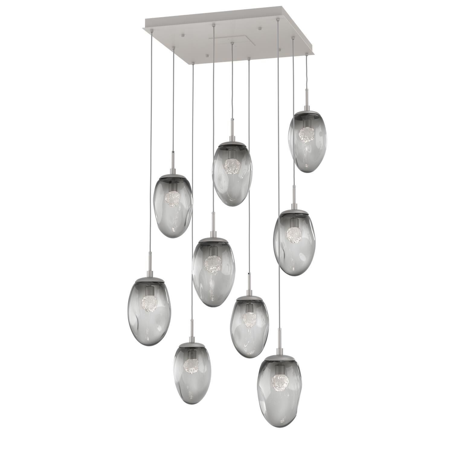 Shown in Metallic Beige Silver finish and Floret Inner Smoke Outer glass