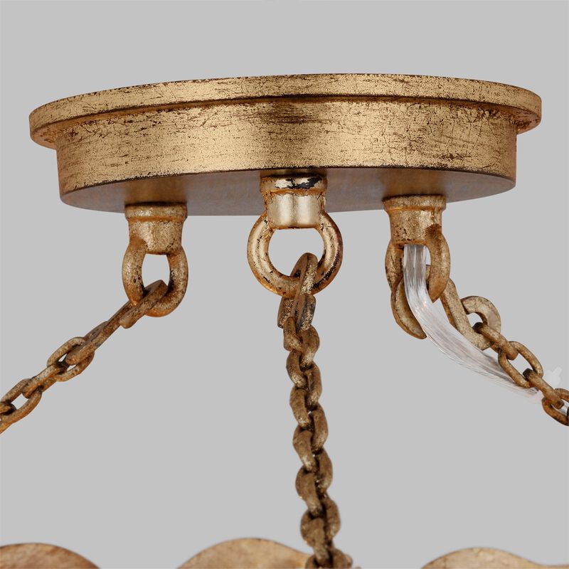Alexa Hampton Kelan 16 Inch 3 Light Semi Flush Mount by Visual Comfort Studio Collection