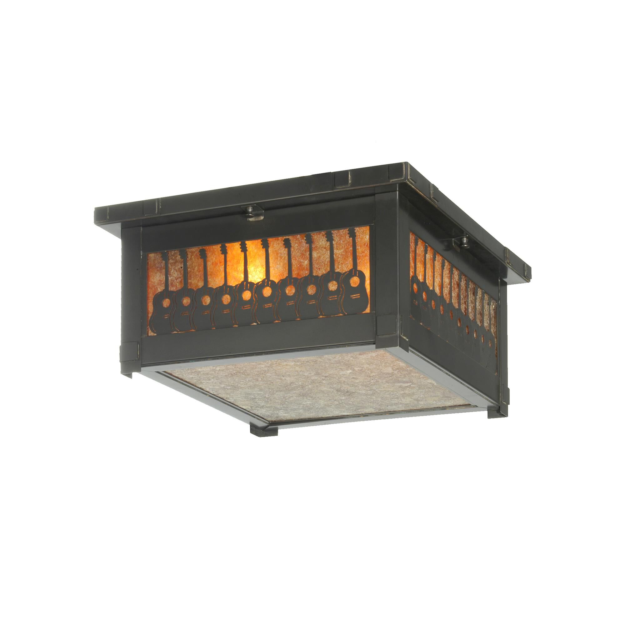 Shown in Craftsman finish and Mica glass