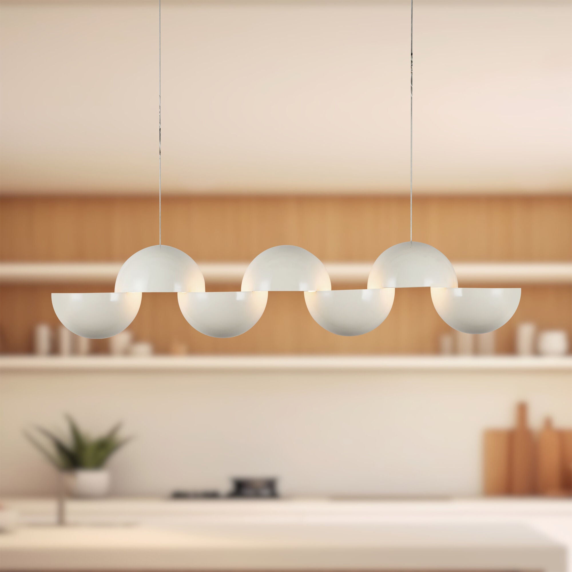 Shown in Pearl White finish and Steel shade
