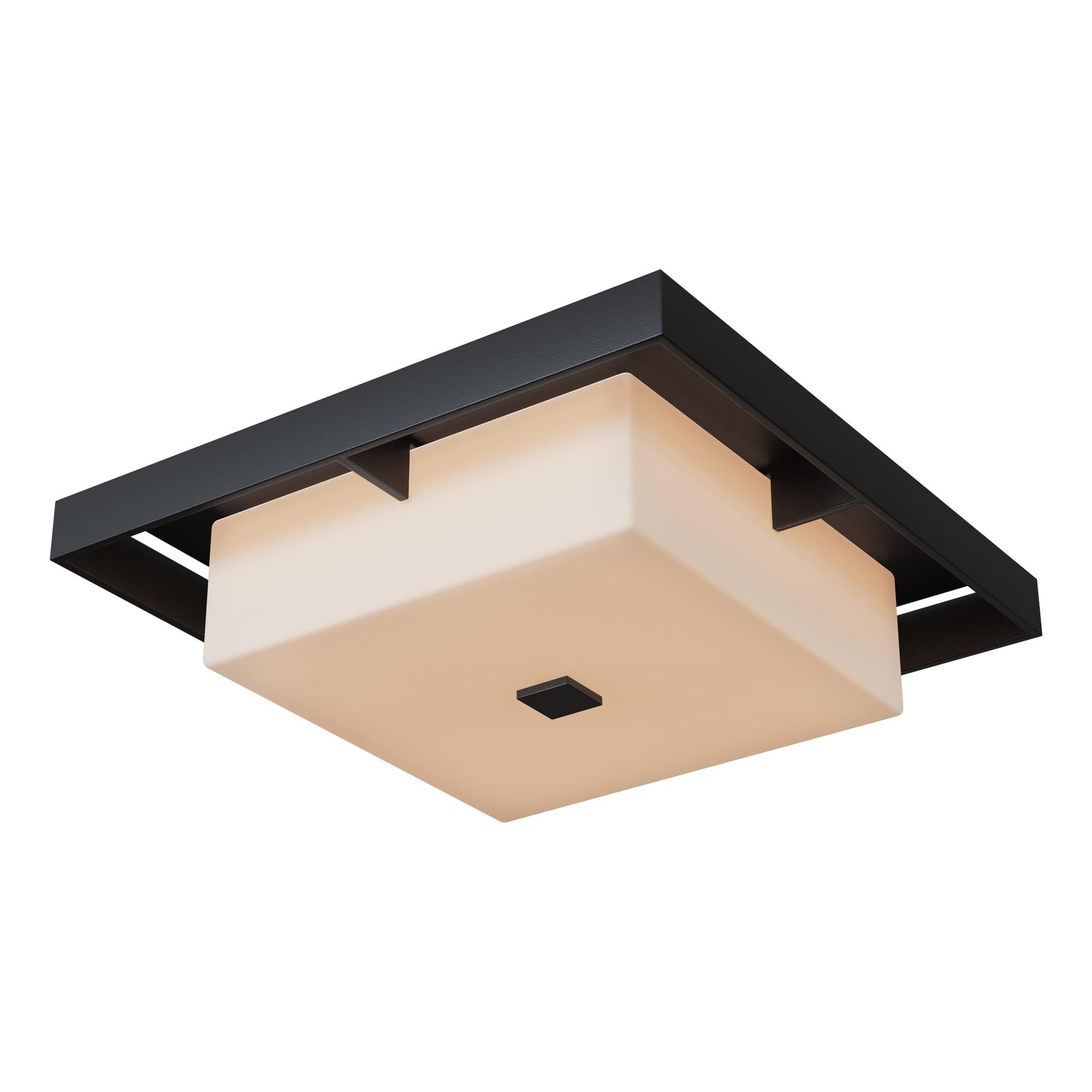 Shown in Coastal Black finish and Opal glass and Coastal Black accent