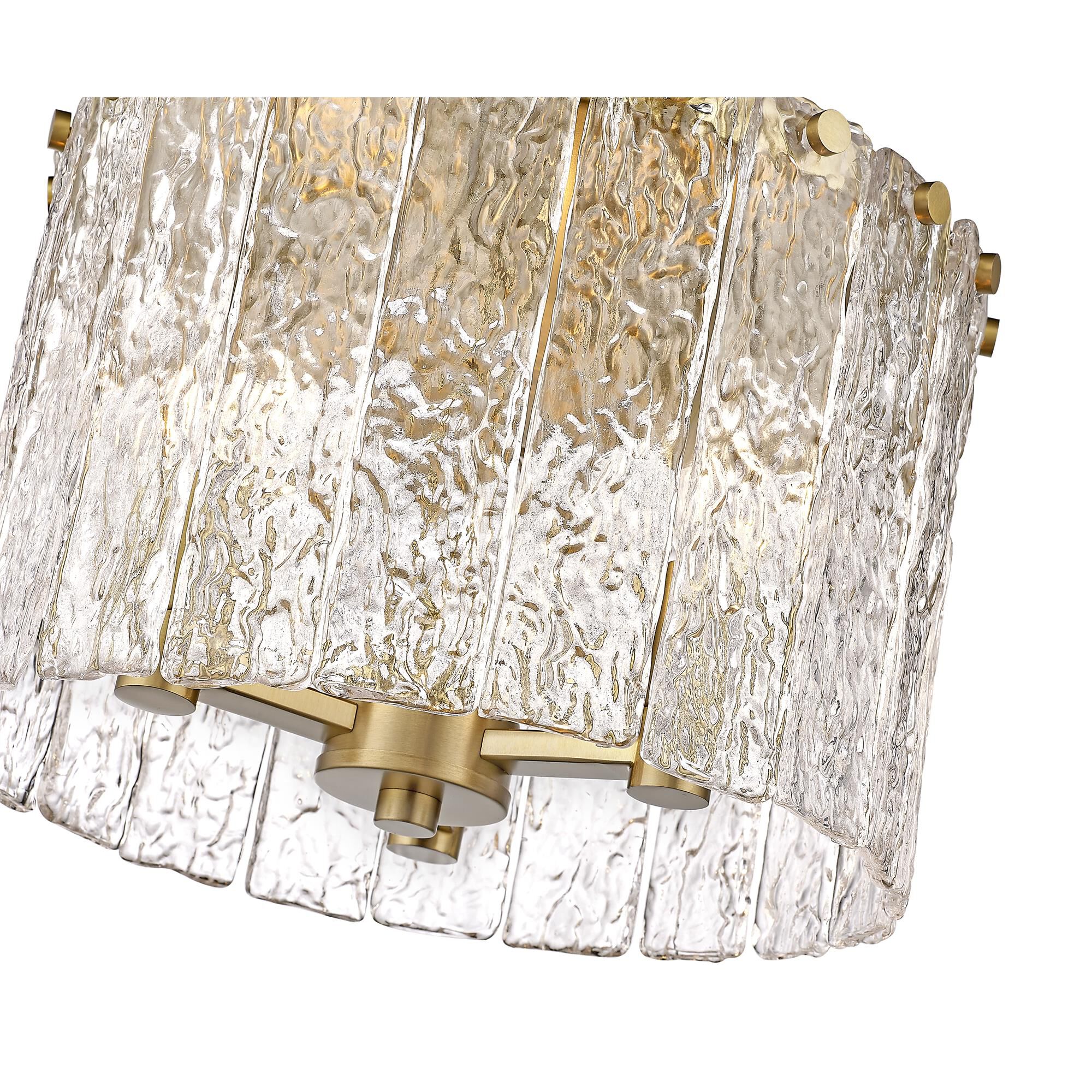 Shown in Modern Gold finish and Clear glass