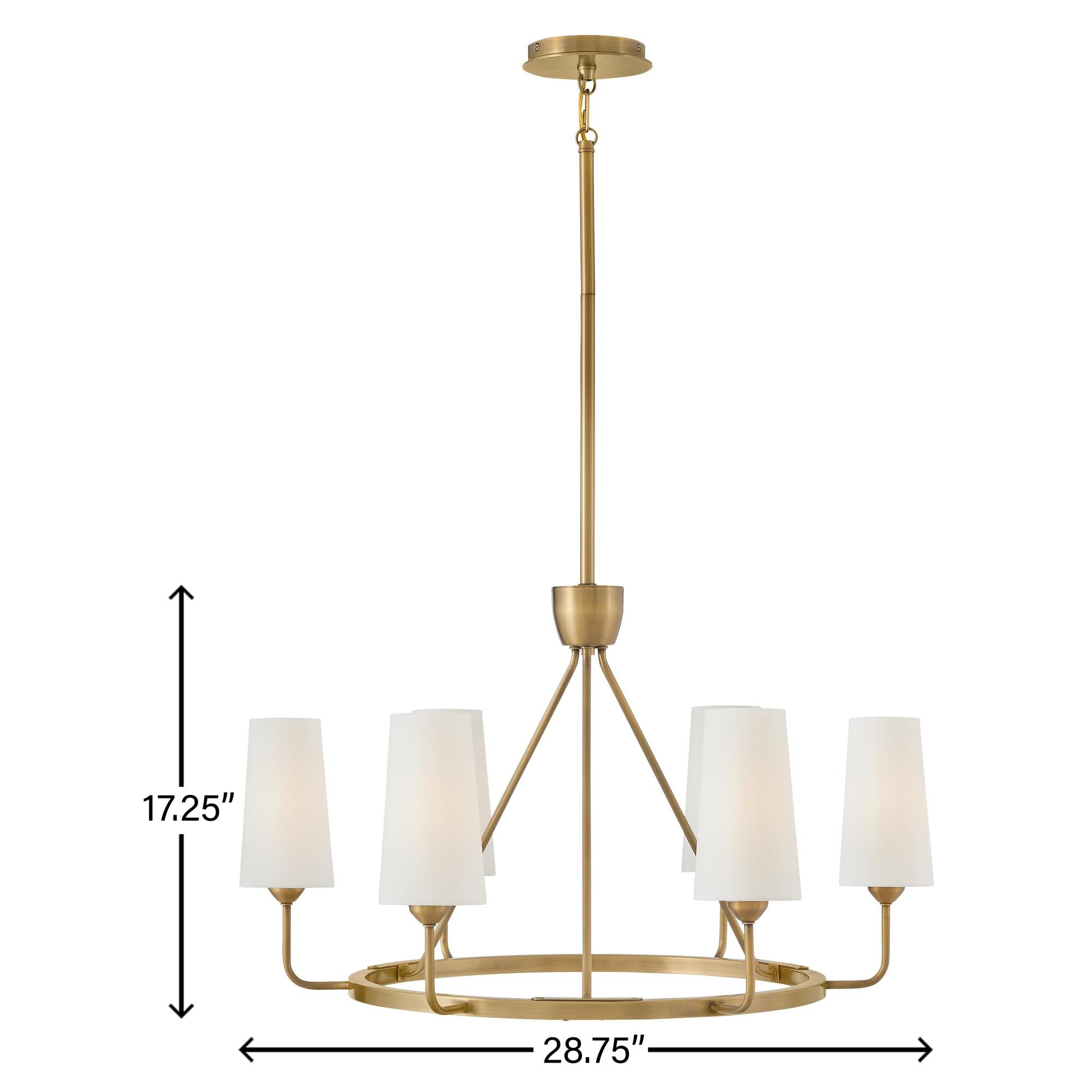 Shown in Heritage Brass finish and Natural Paper shade