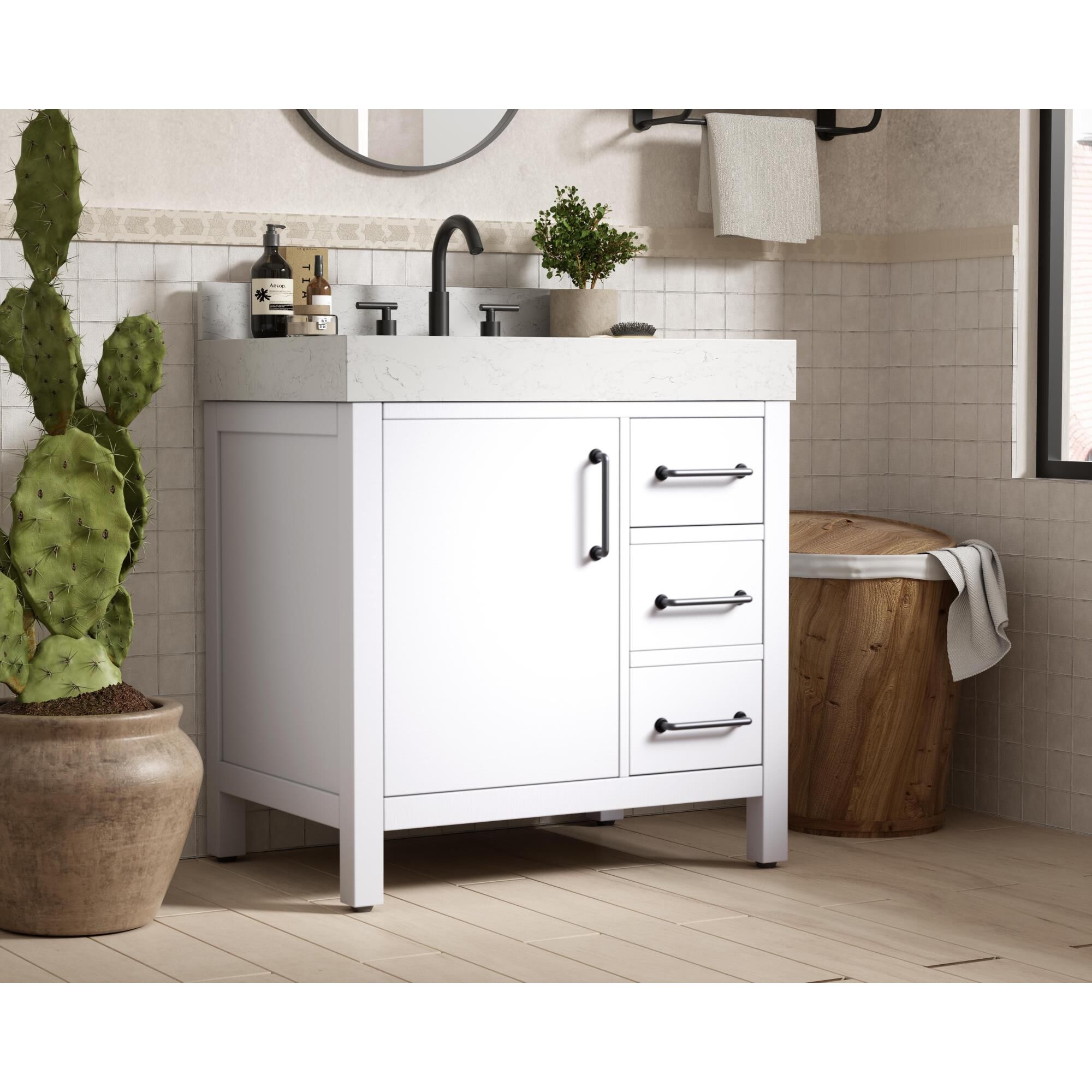 Nathan 32 Inch Bath Vanity by Elegant Dcor