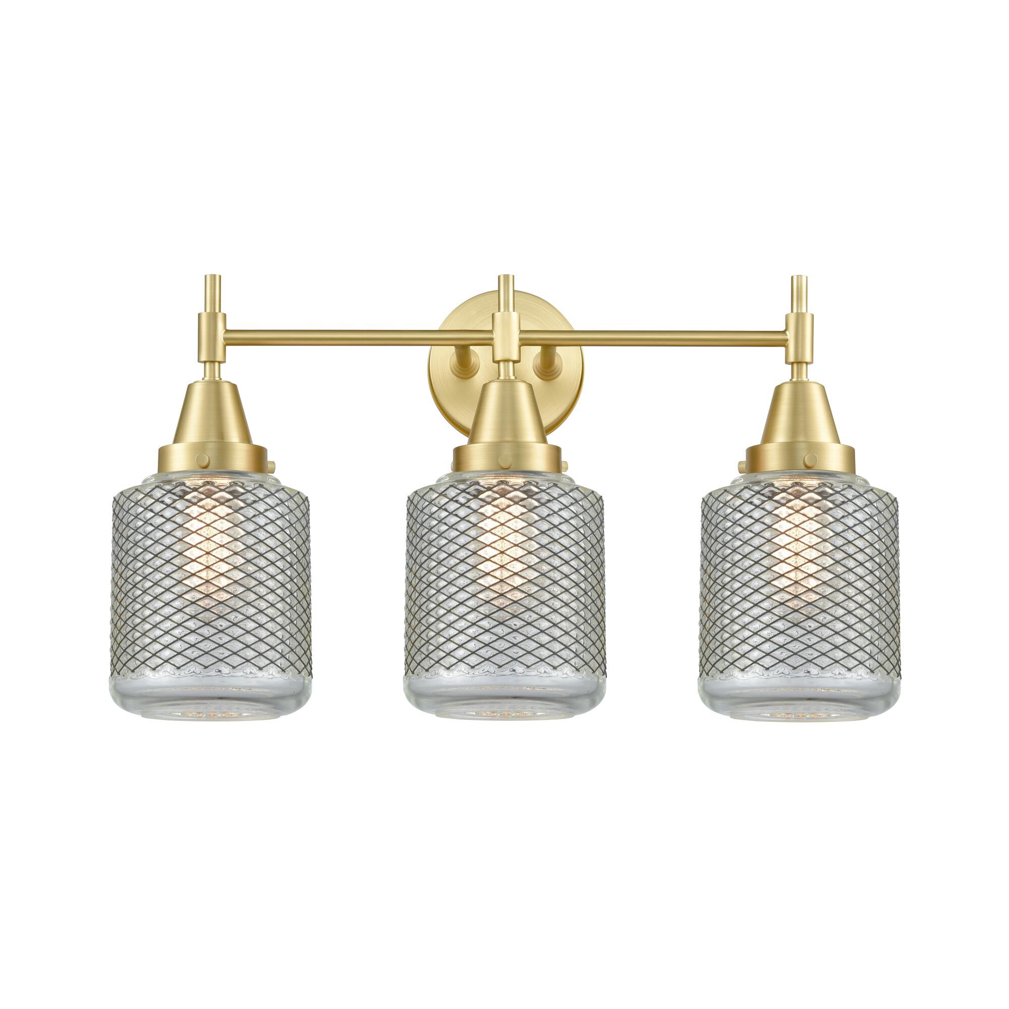 Shown in Satin Brass finish and Matte White Cased Large Cone glass