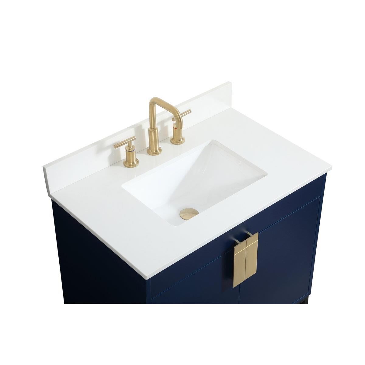 Shown in Blue finish and With Backsplash accent