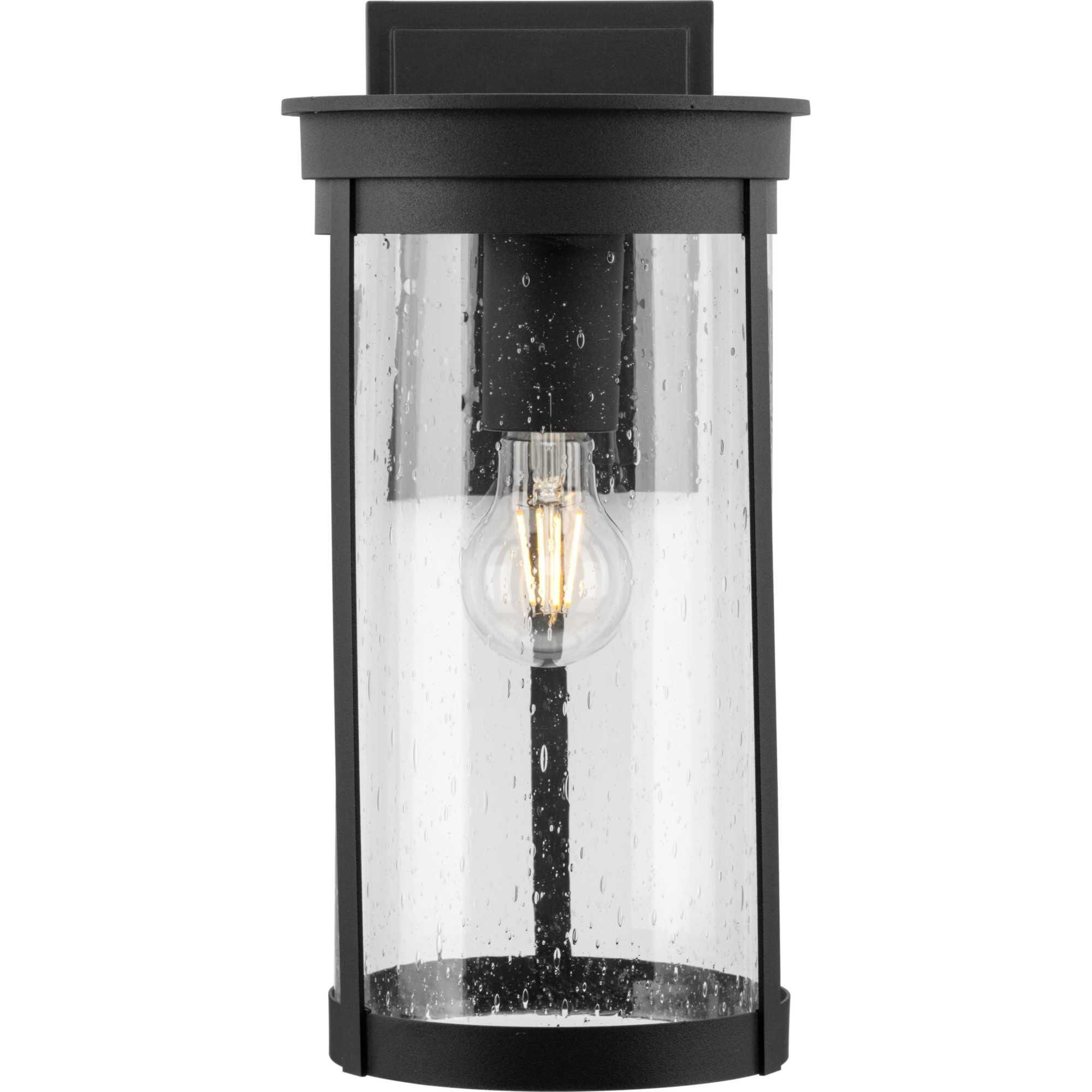 Shown in Black finish and Clear Seeded glass