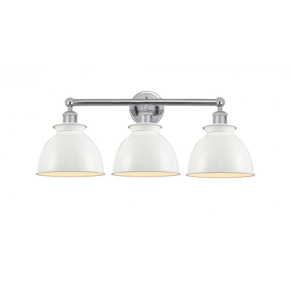 Shown in Polished Chrome finish and White shade