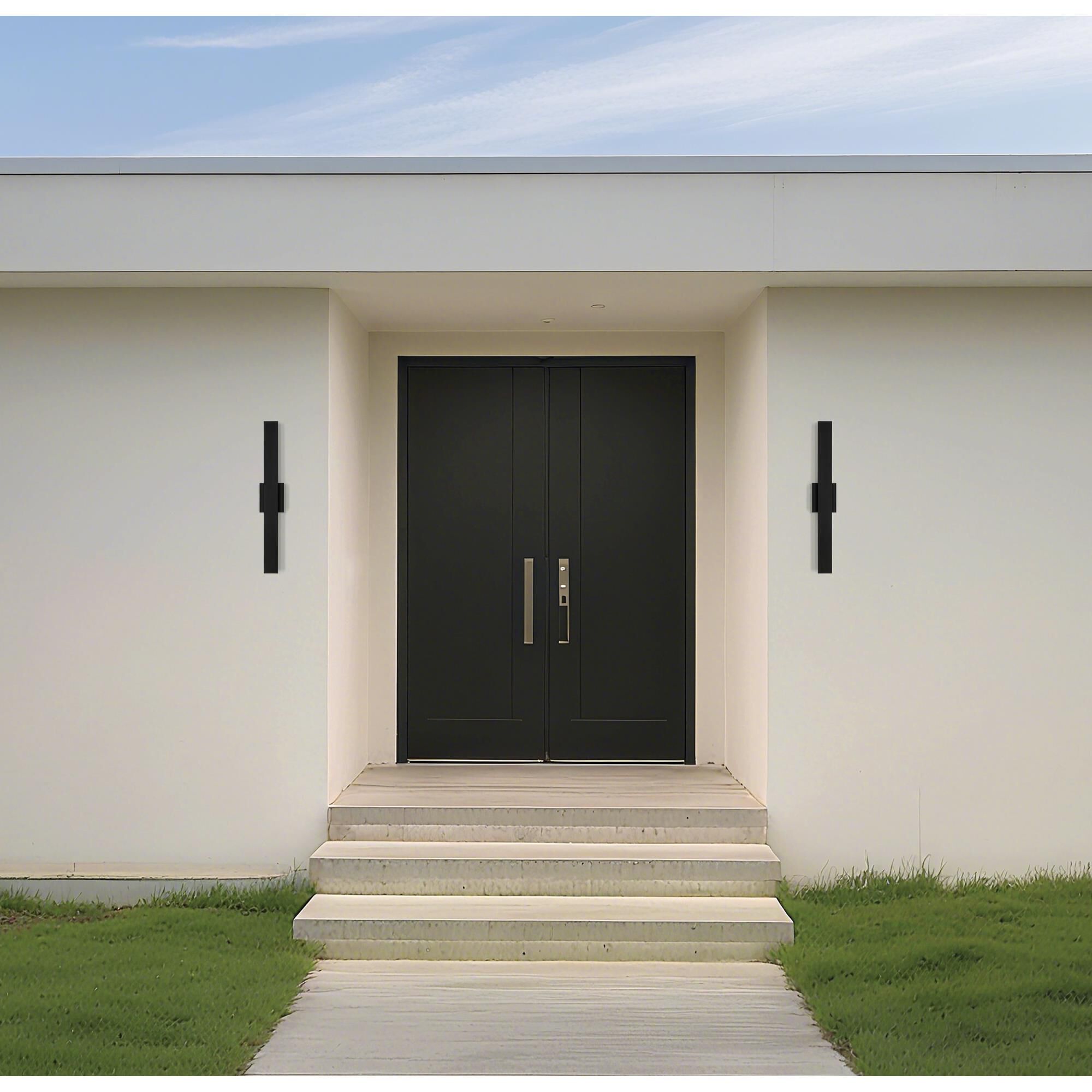 Shown in Textured Black finish and Frosted Acrylic glass