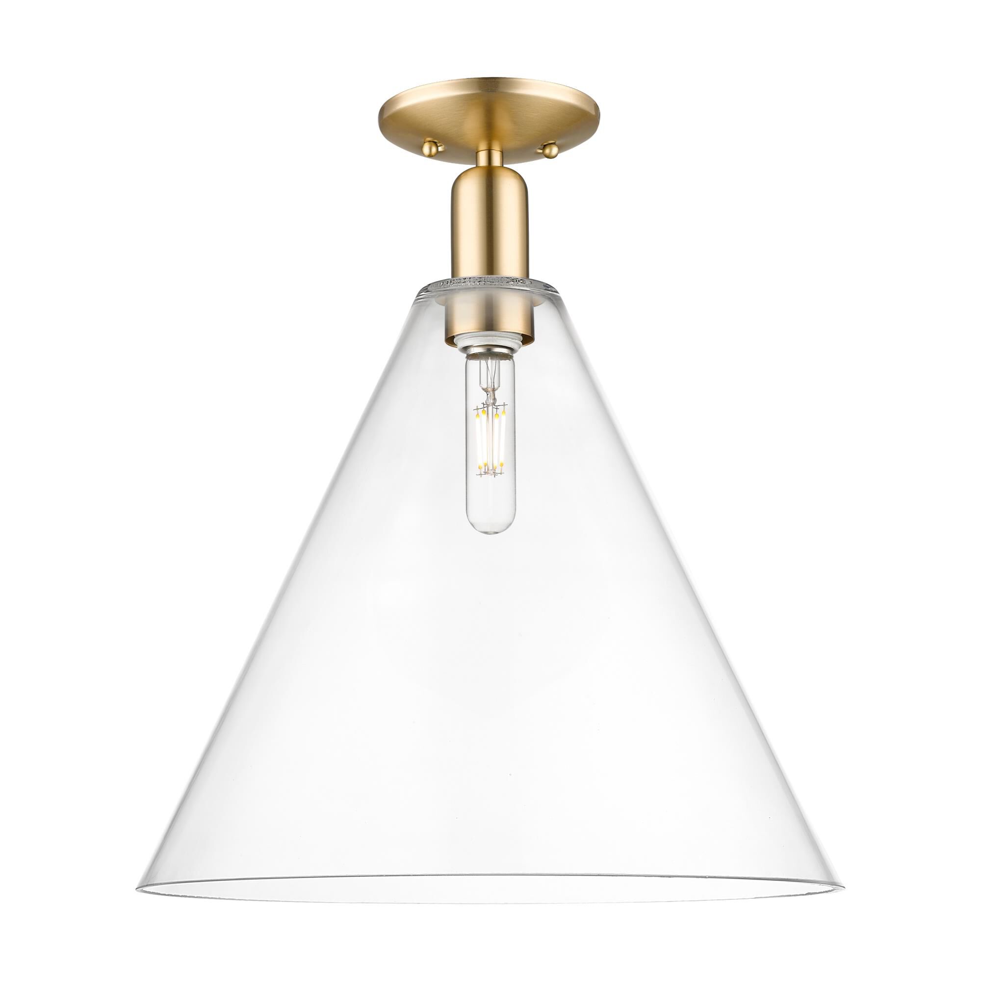 Bruno Marashlian Berkshire Glass 16 Inch Semi Flush Mount by Innovations Lighting