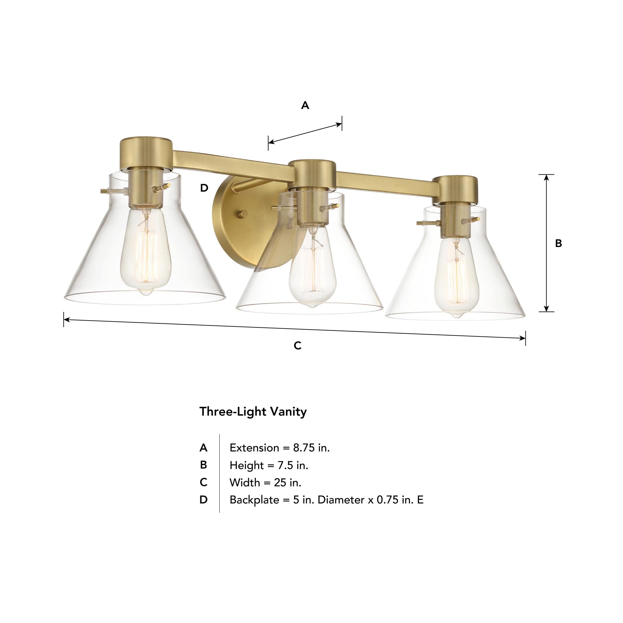 Willow Creek 25 Inch 3 Light Bath Vanity Light by Designers Fountain