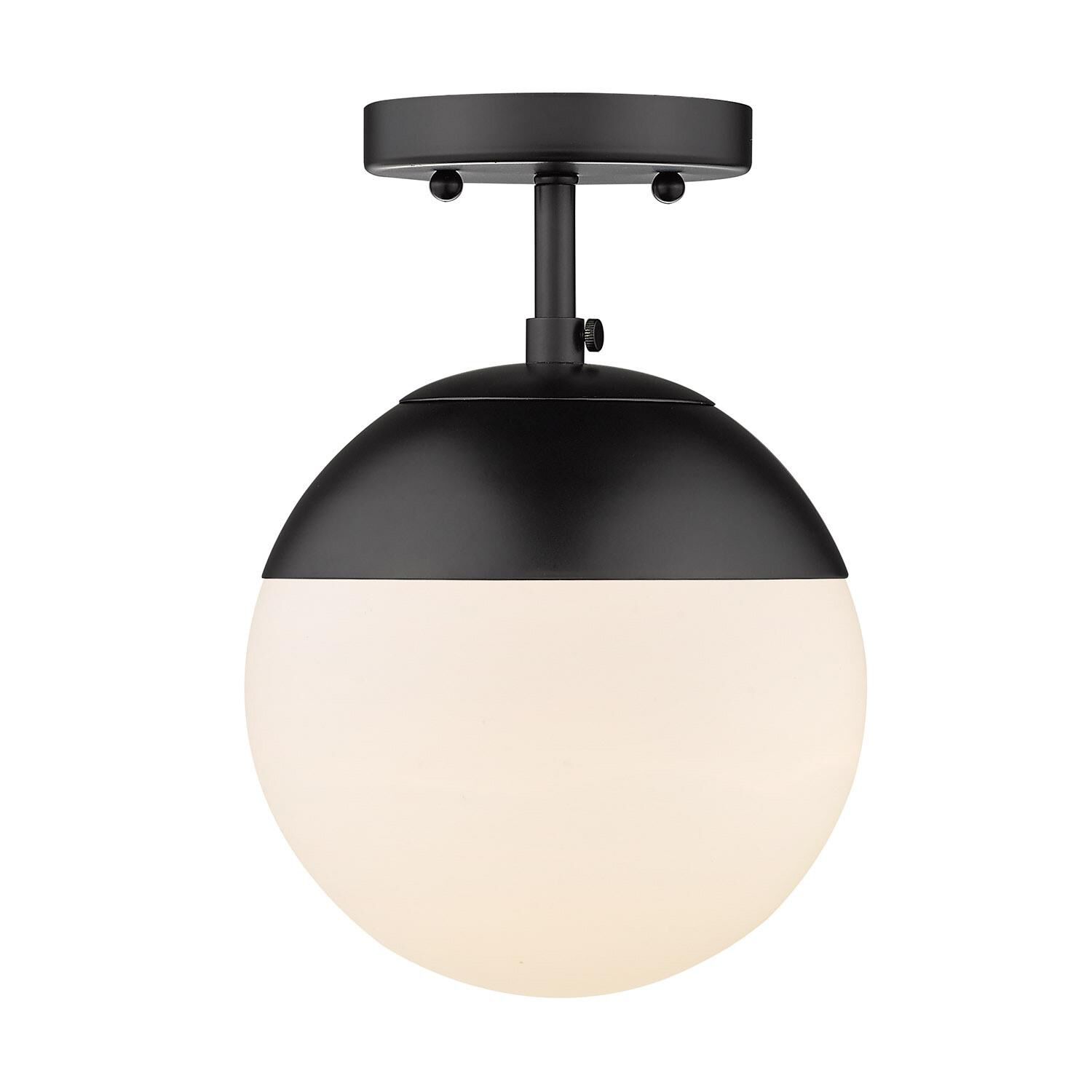 Shown in Matte Black finish and Opal glass and Opal Glass shade
