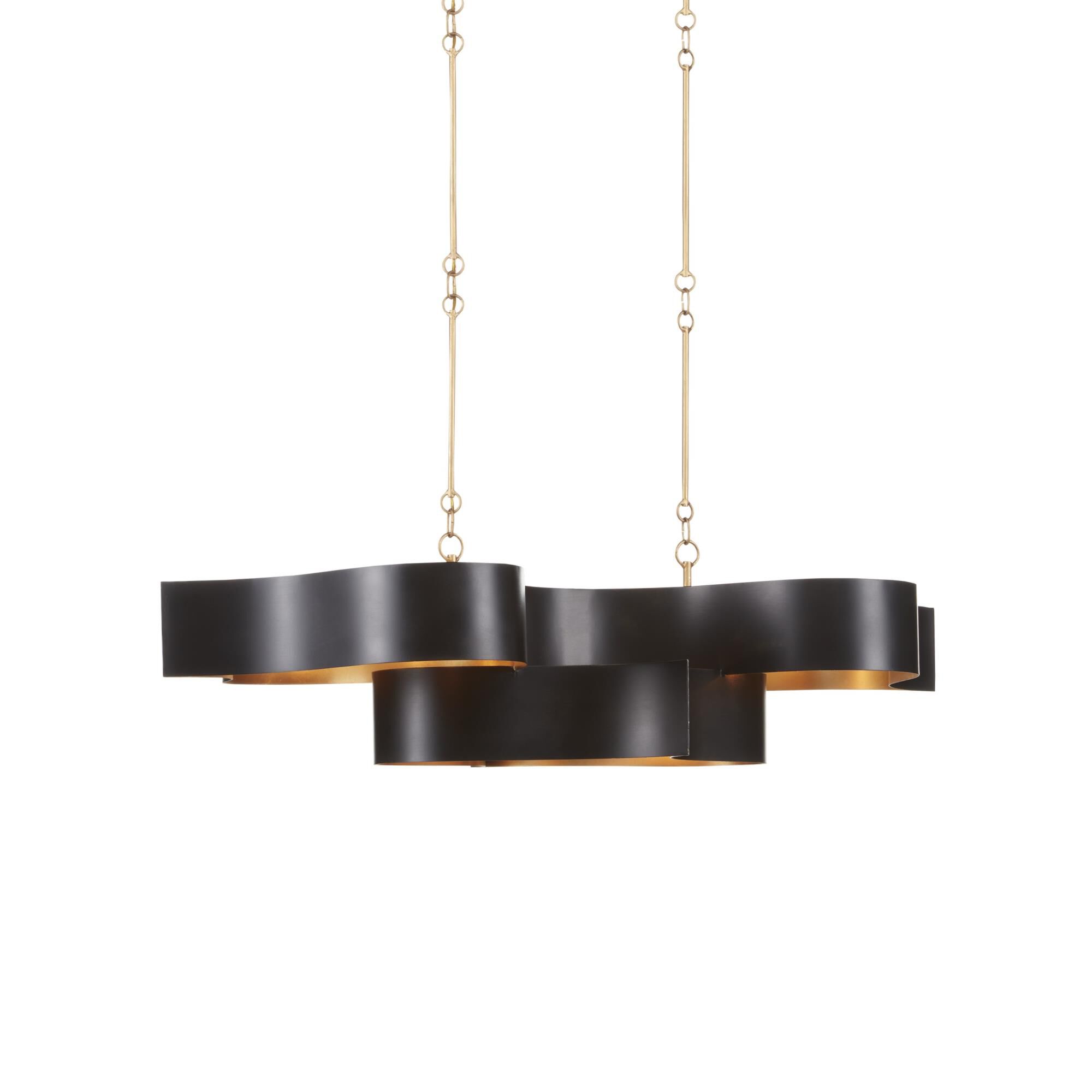 Shown in Satin Black/Contemporary Gold Leaf finish