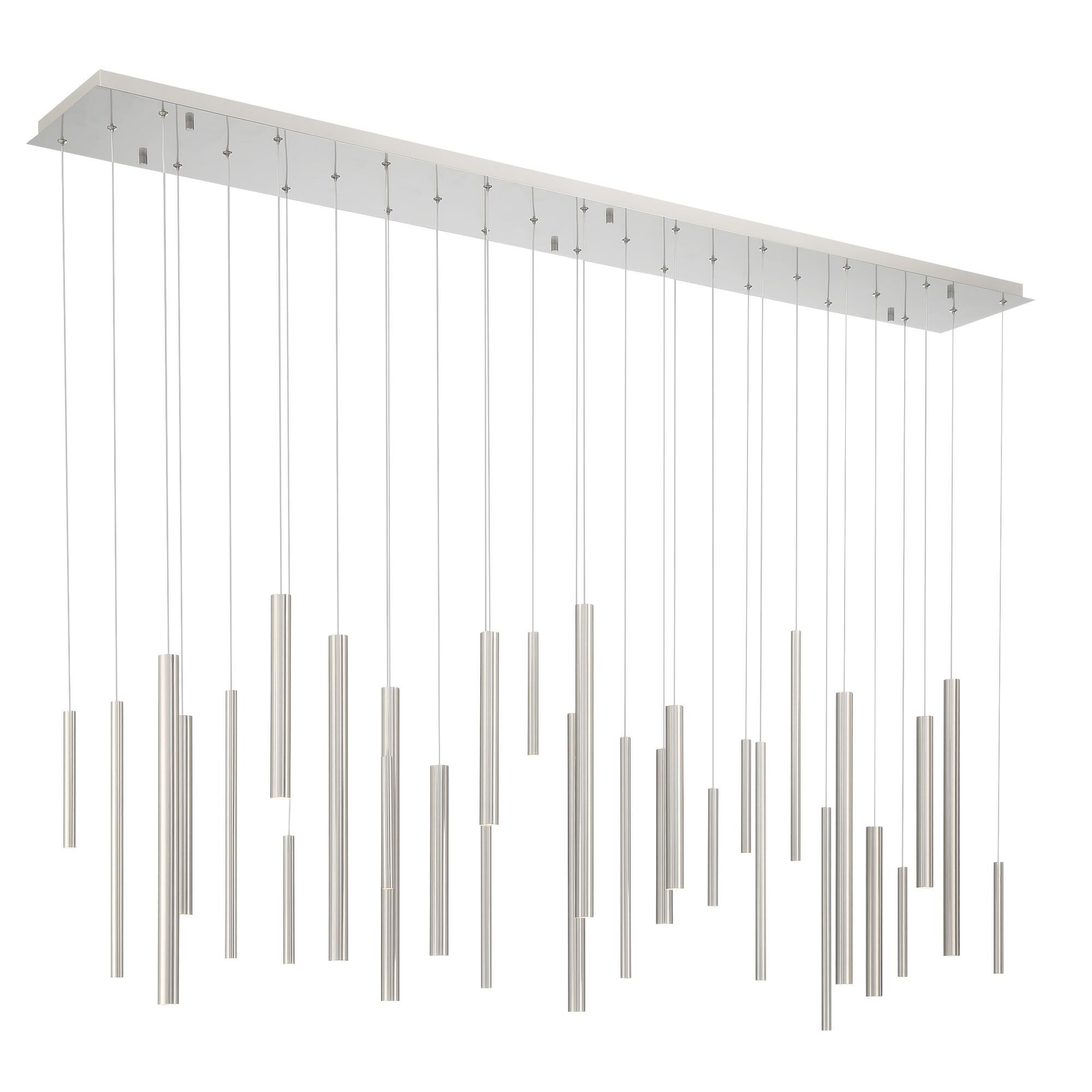 Shown in Nickel finish and Satin Nickel Metal shade