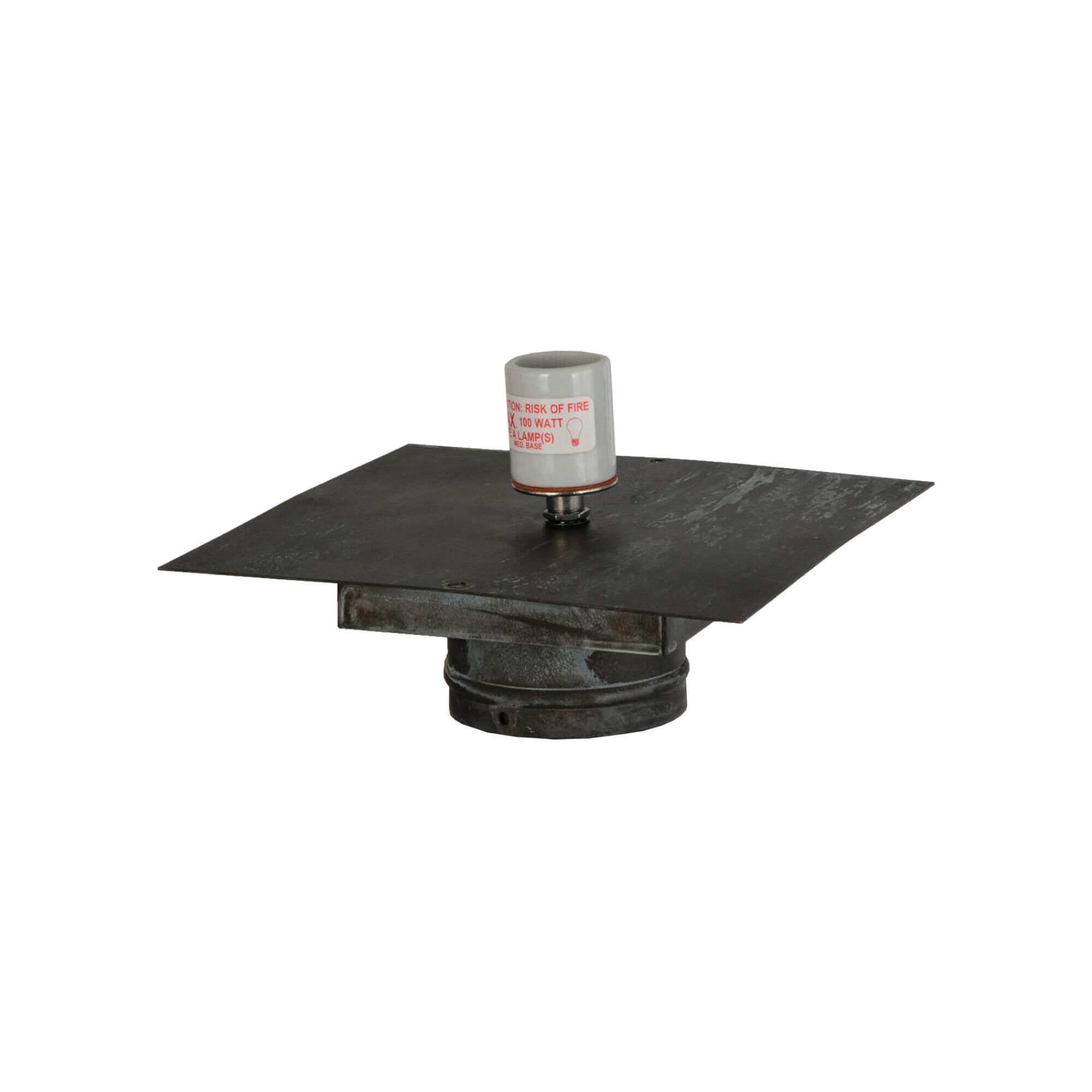 Shown in Verdigris Finish finish and White glass