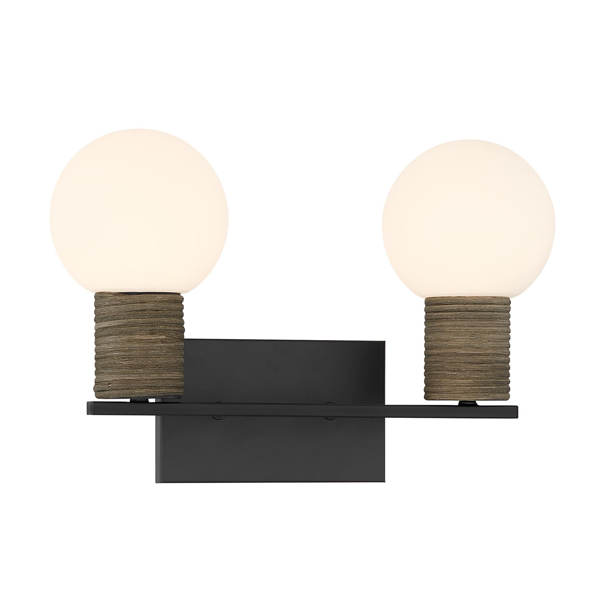 Shown in Matte Black finish and White Opal glass