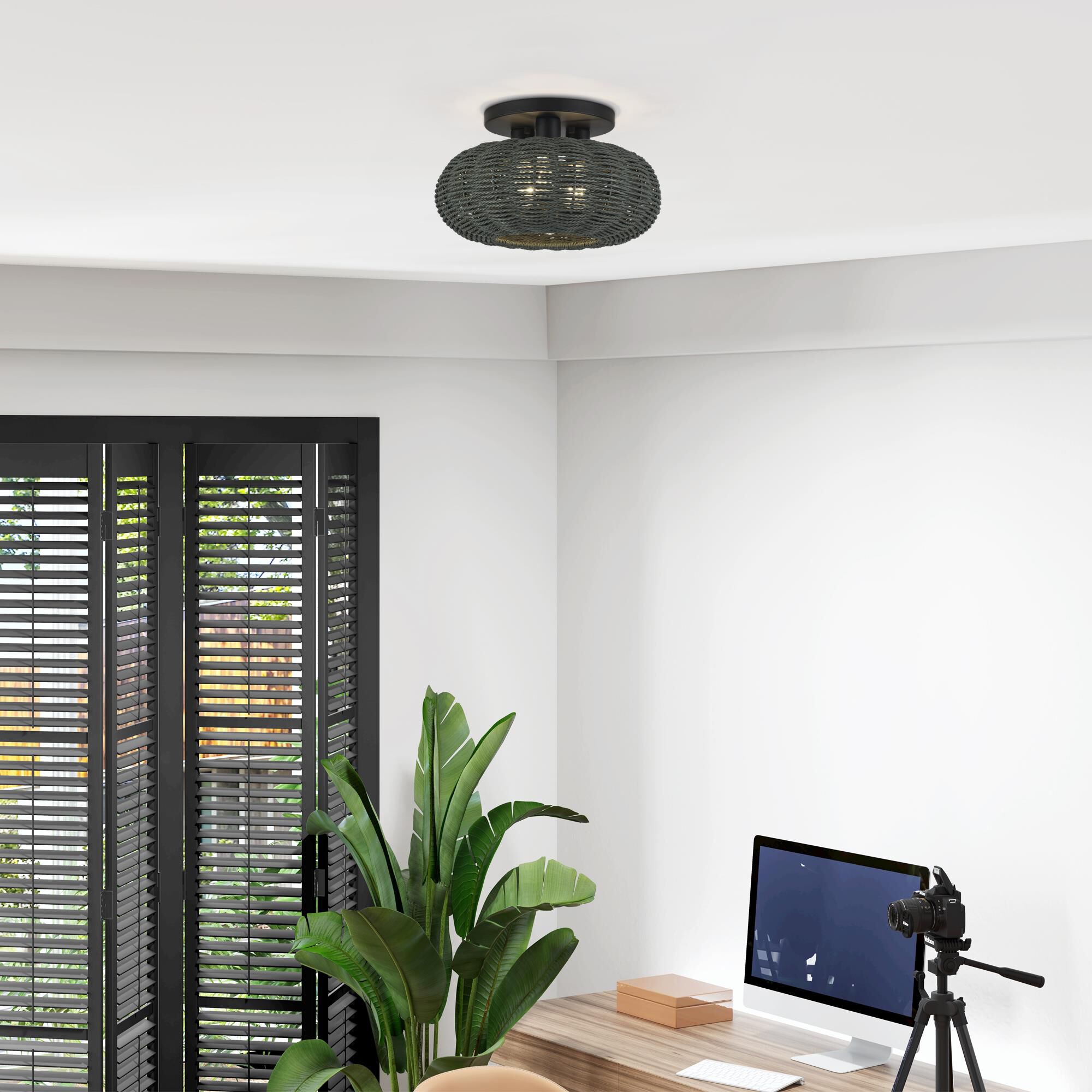 Deluna 14 Inch Semi Flush Mount by Livex Lighting