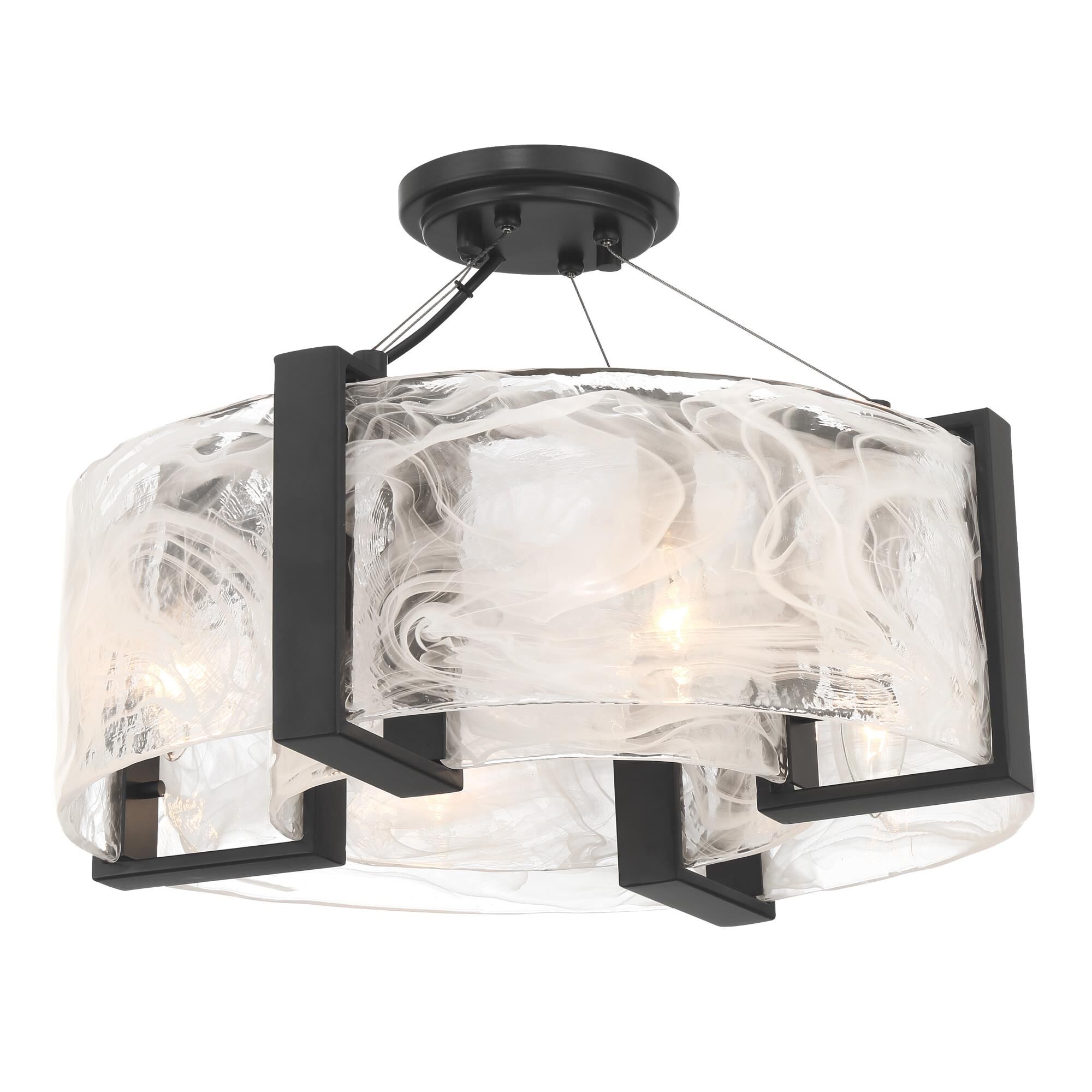 Cloud Break 18 Inch Semi Flush Mount by Minka Lavery