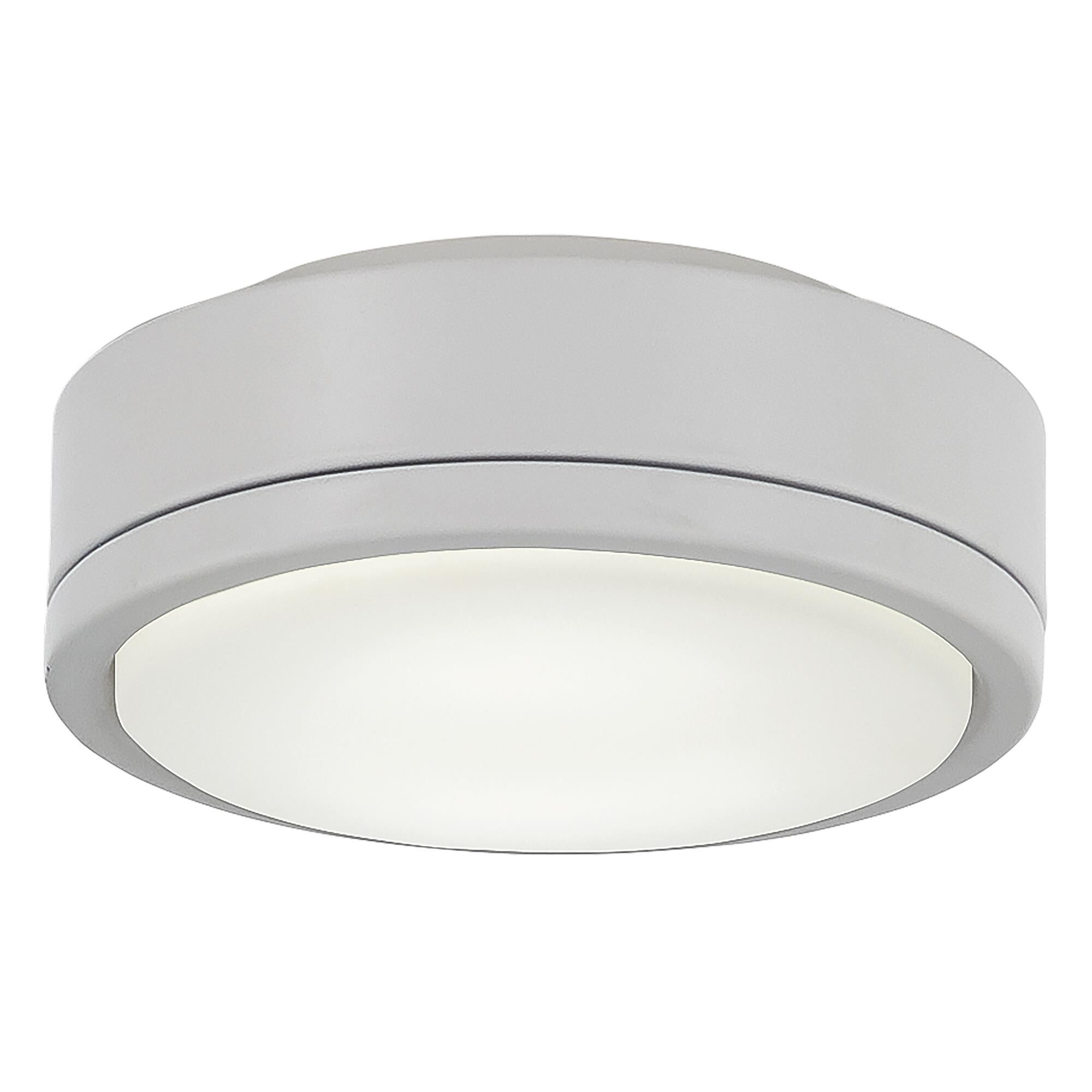 Shown in Flat White finish and Frosted White glass