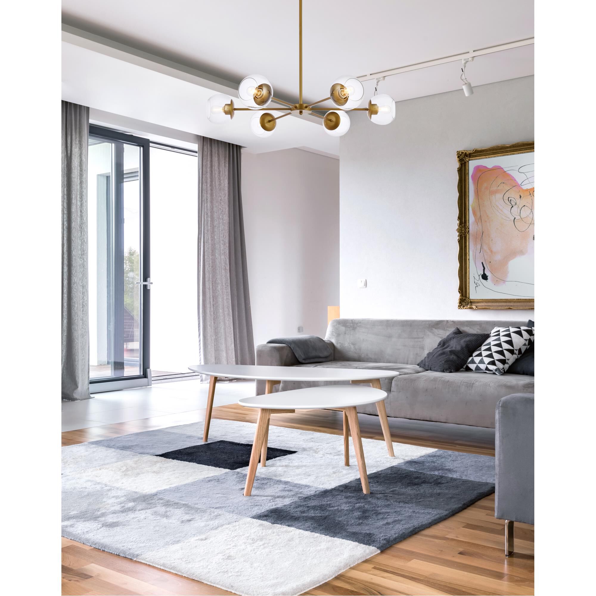 Briggs 36 Inch 6 Light Chandelier by Elegant Lighting