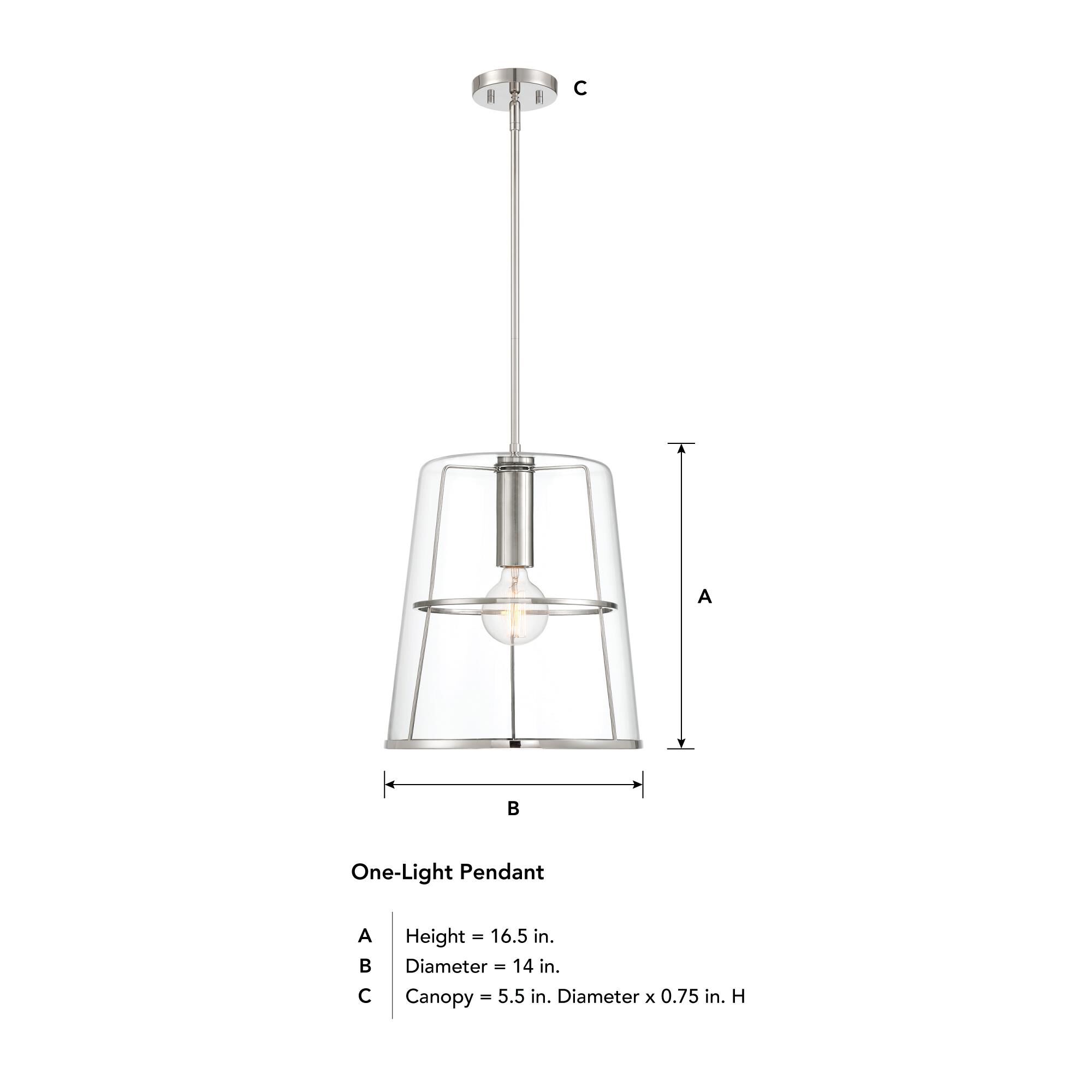 Designers Fountain Alonzo 14 Inch Large Pendant