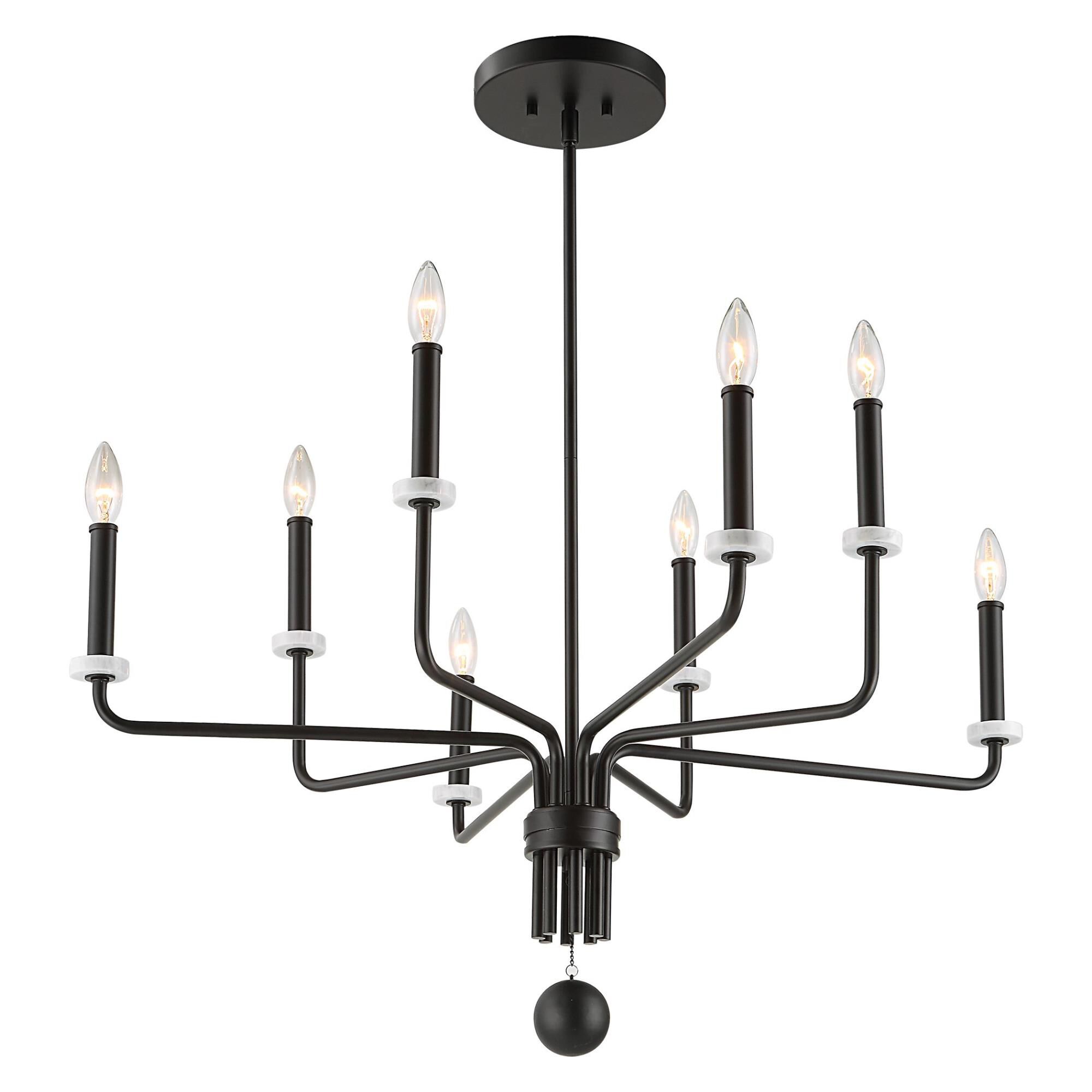 Kalizma Home Ebony 34 Inch 8 Light Chandelier by Uttermost